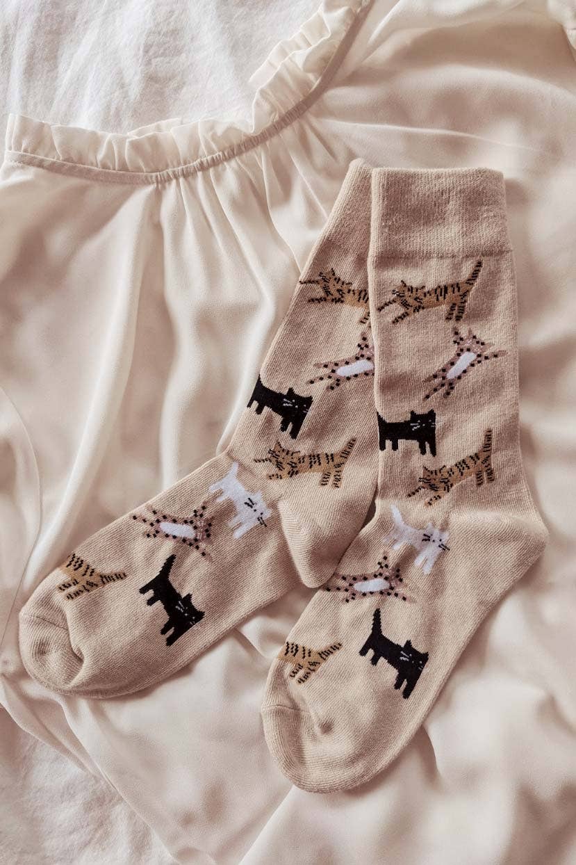 Kitten cotton socks