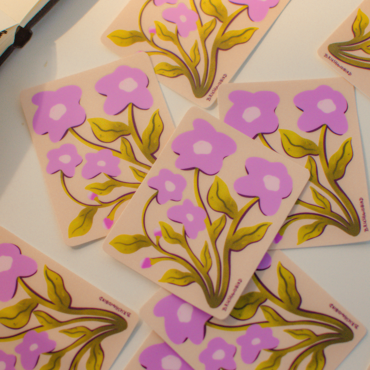 Purple Flower Vinyl Sticker | Modern Floral Illustration – hanson road