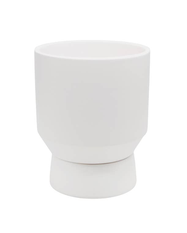 Pot with Riser: White – hanson road