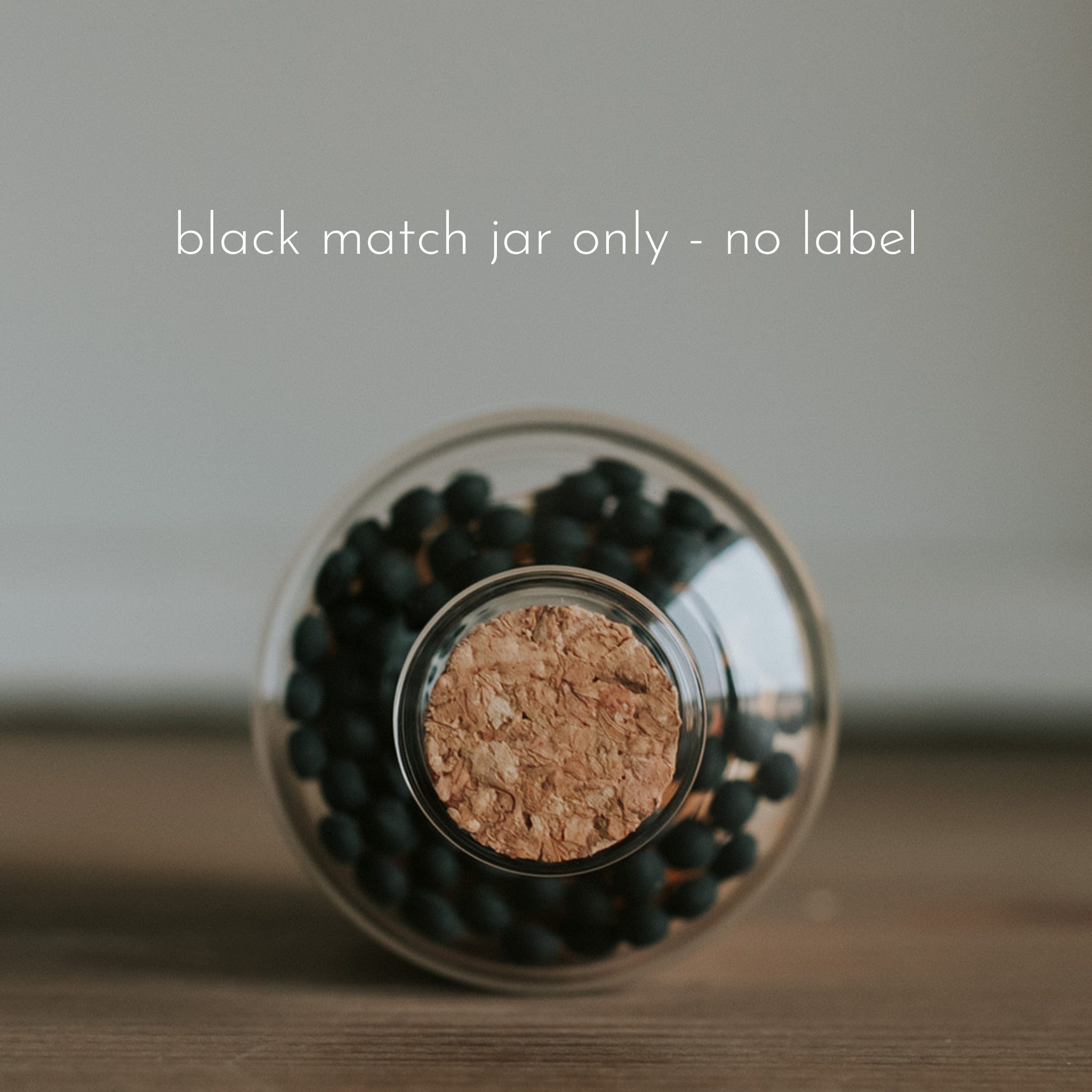 Apothecary Matches: Color Tip Jar Matchsticks: Unlabelled: Black