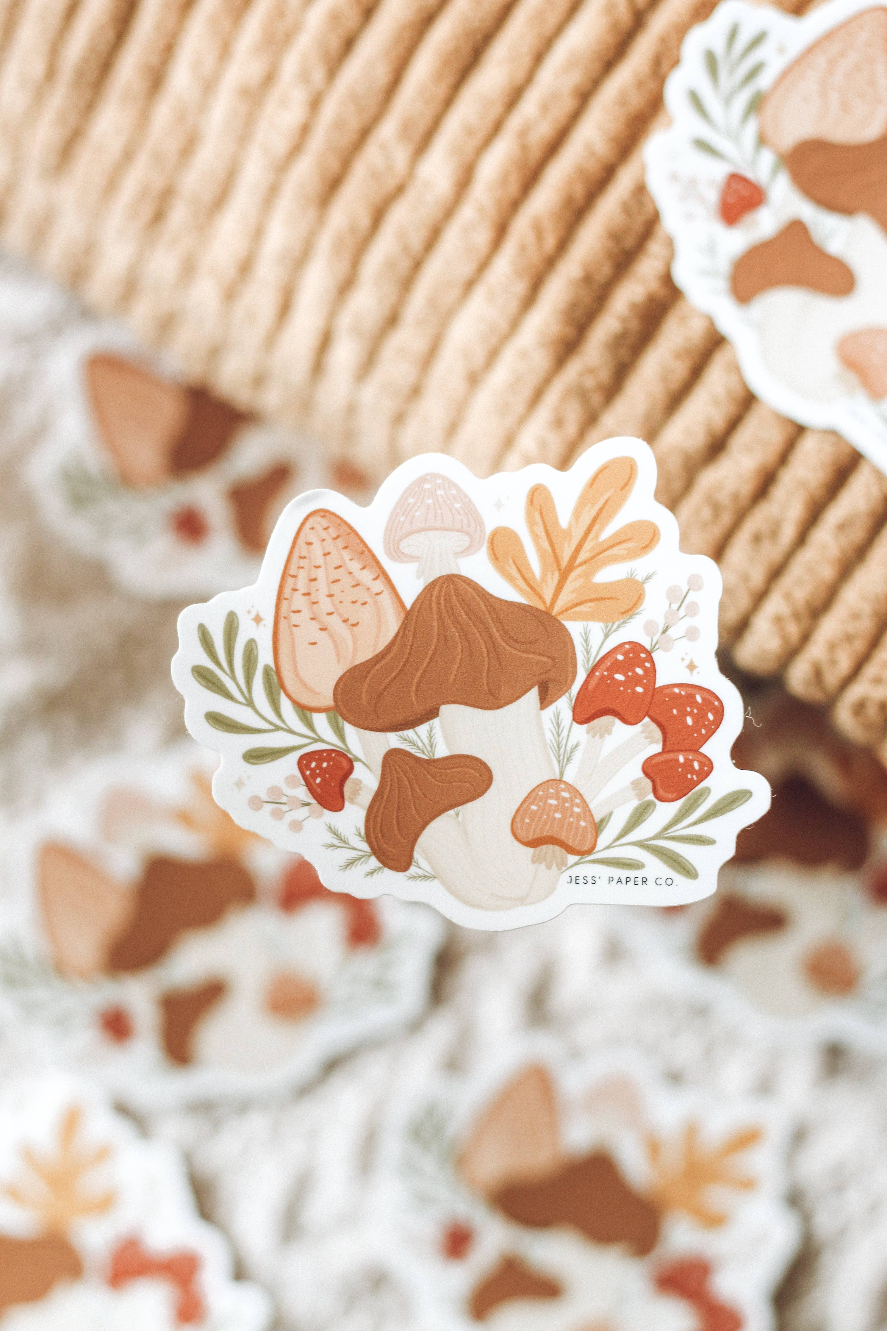 Jess's Paper Co:  Sticker - Wild Mushroom Sticker