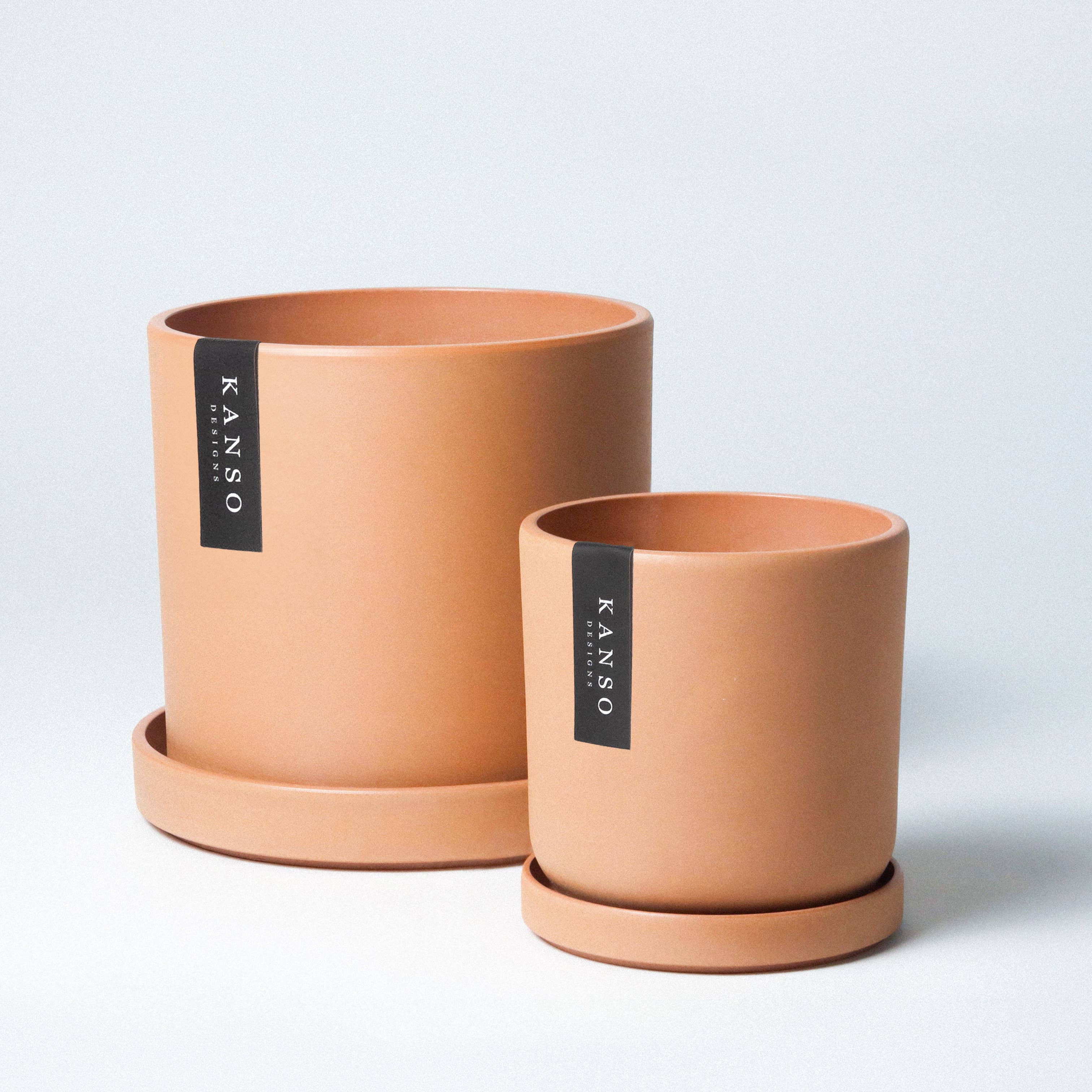 7" & 4" Mustard Seed & Dusted Clay Planters & Saucers : Mustard Seed / 4" Only