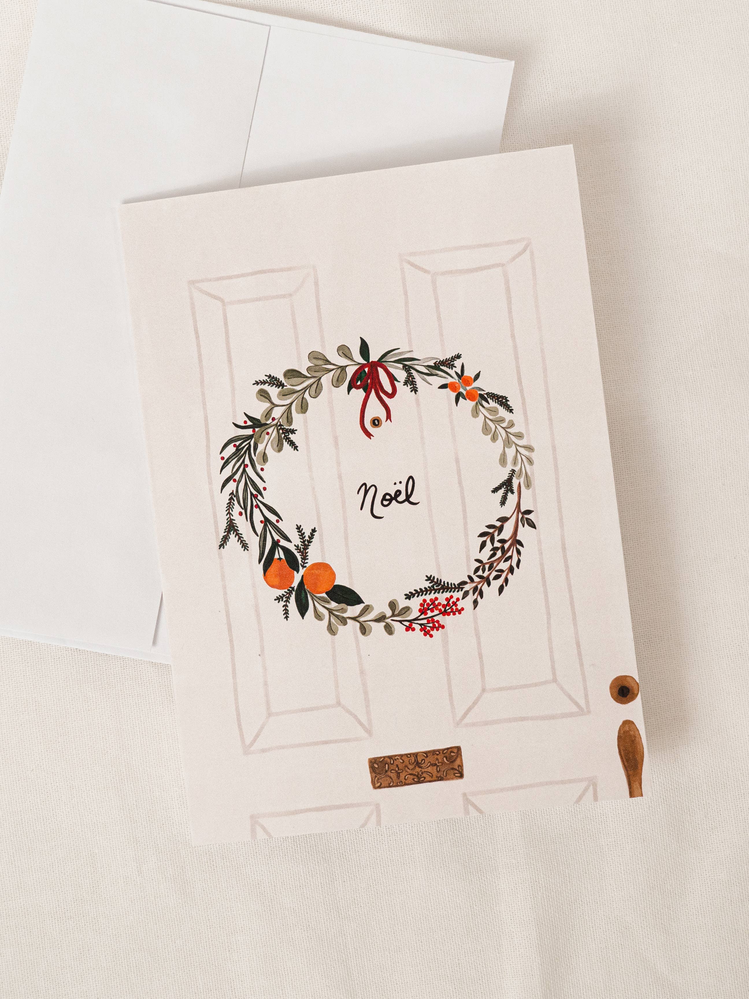 Noel Wreath - Greeting Card