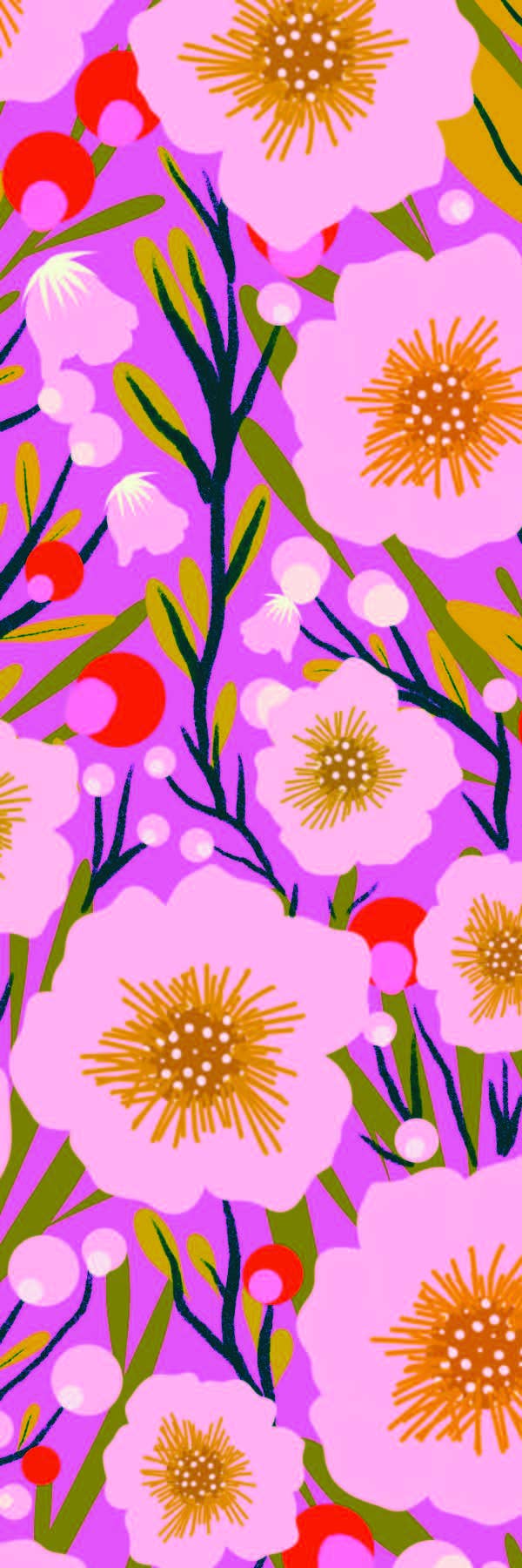 Vivian Sofia Designs: Floral Bookmark: Periwinkle Daisies