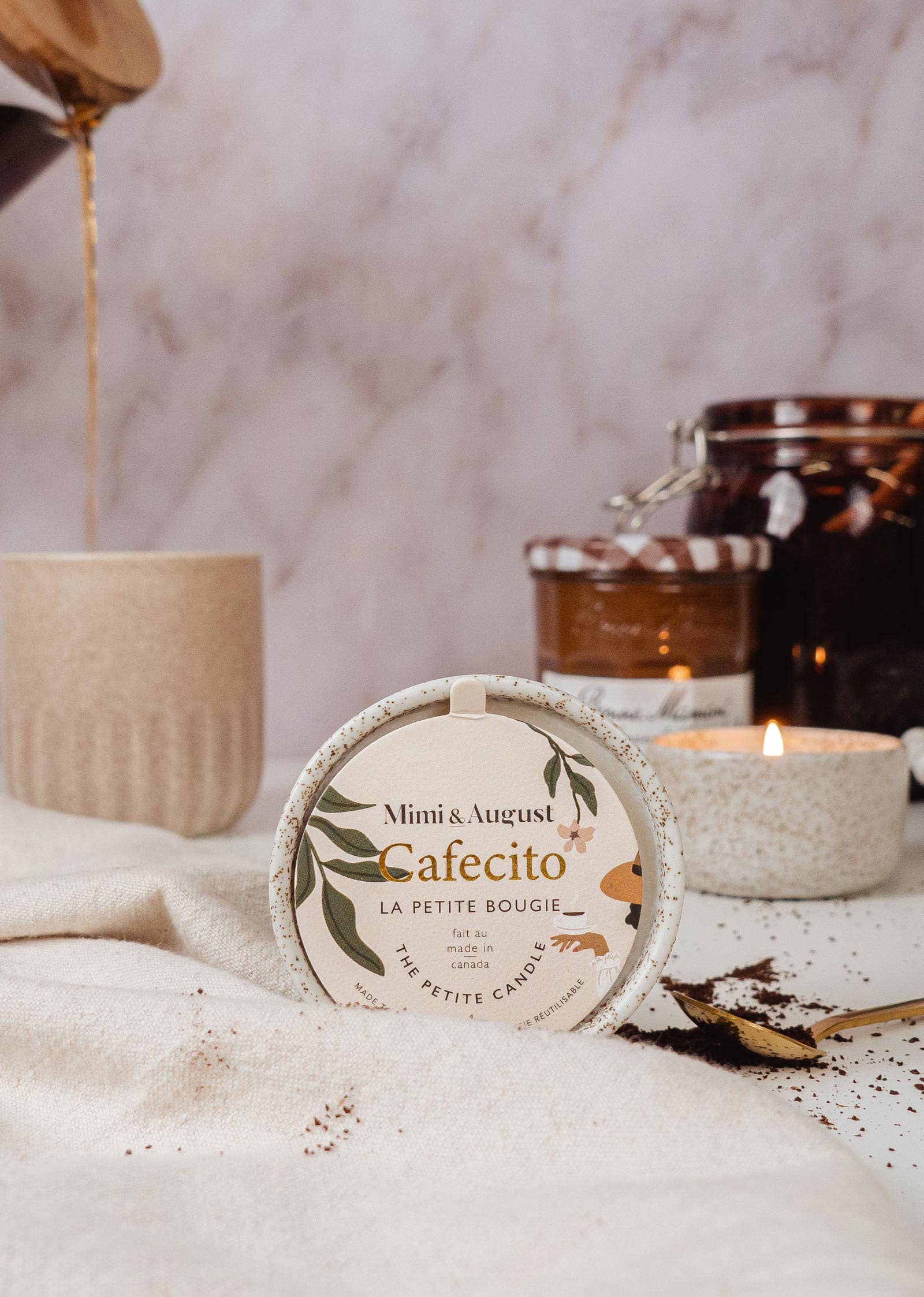 Mimi & August: Cafecito reusable candle- 3 oz