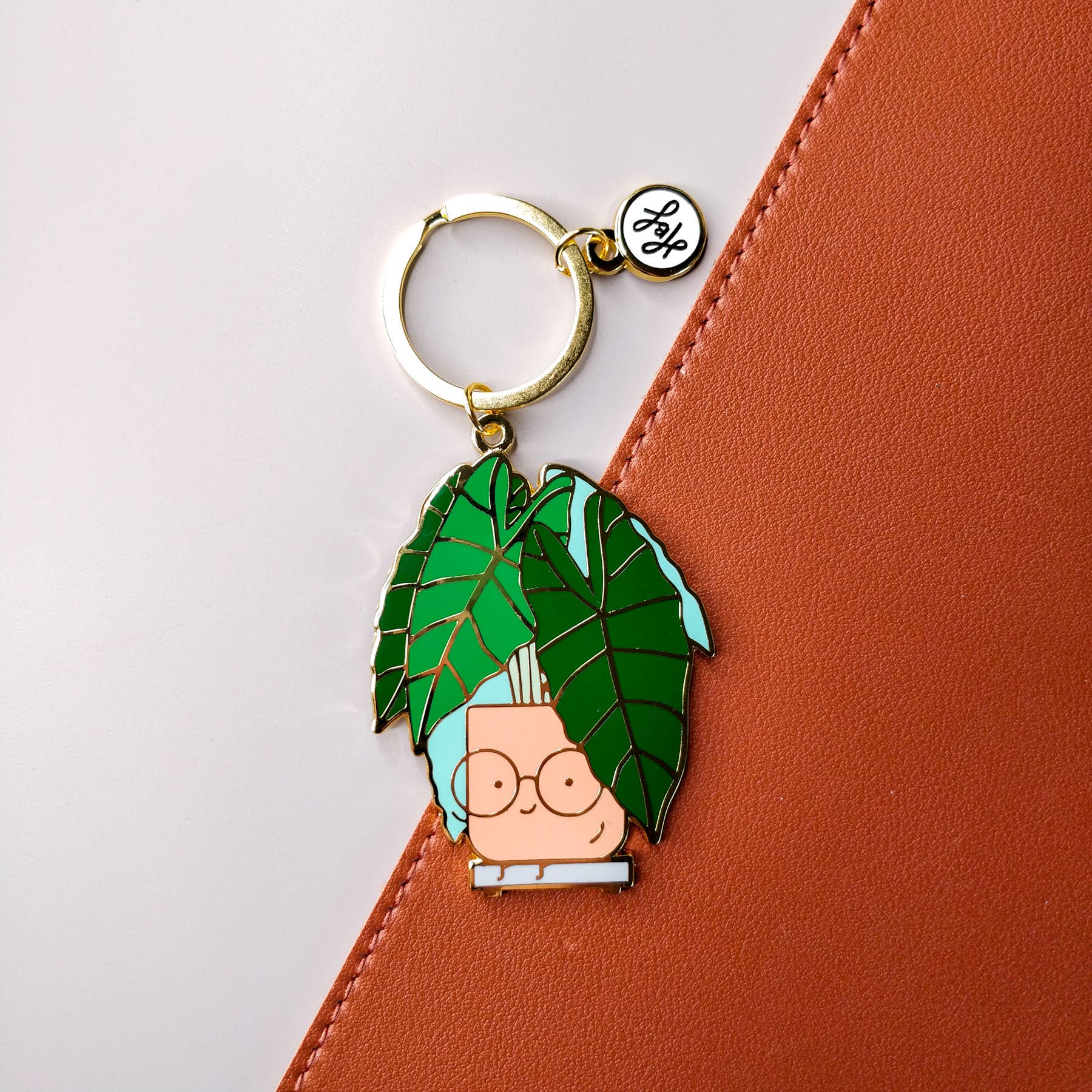 Home By Faith: Keychain - Alocasia Plant