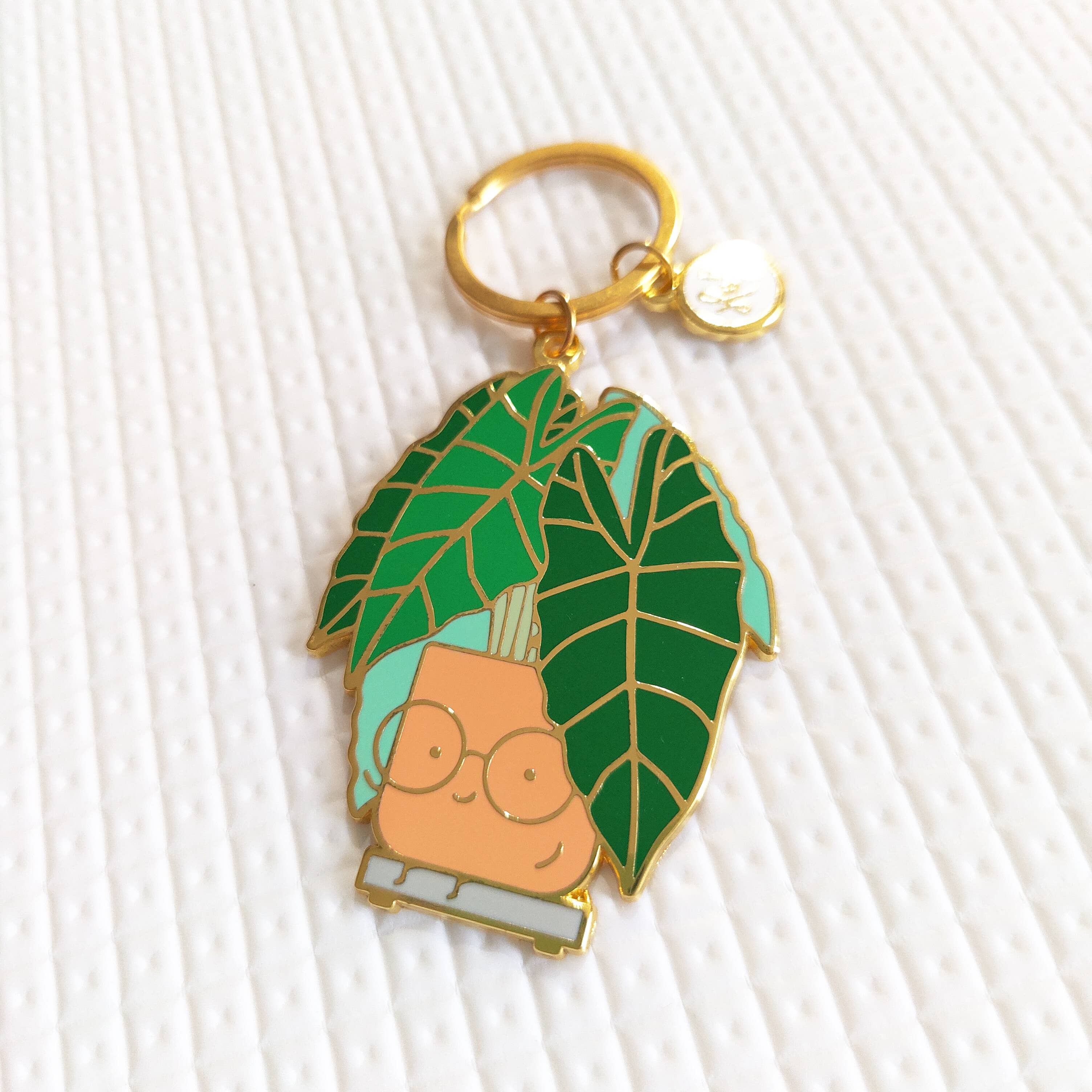 Home By Faith: Keychain - Alocasia Plant