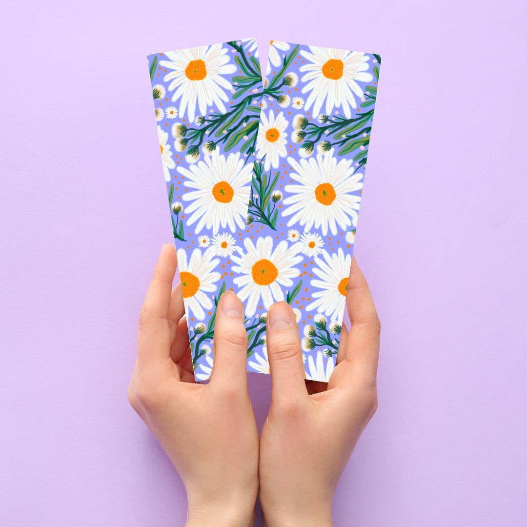Vivian Sofia Designs: Floral Bookmark: Electric Blue Florals