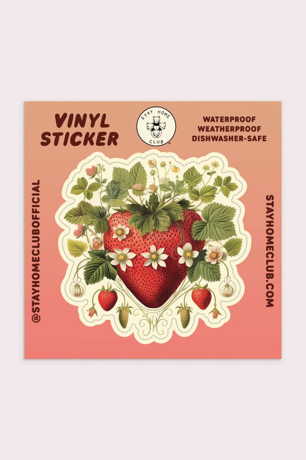 Stay Home Club: Vinyl Sticker - Strawberry Valentine