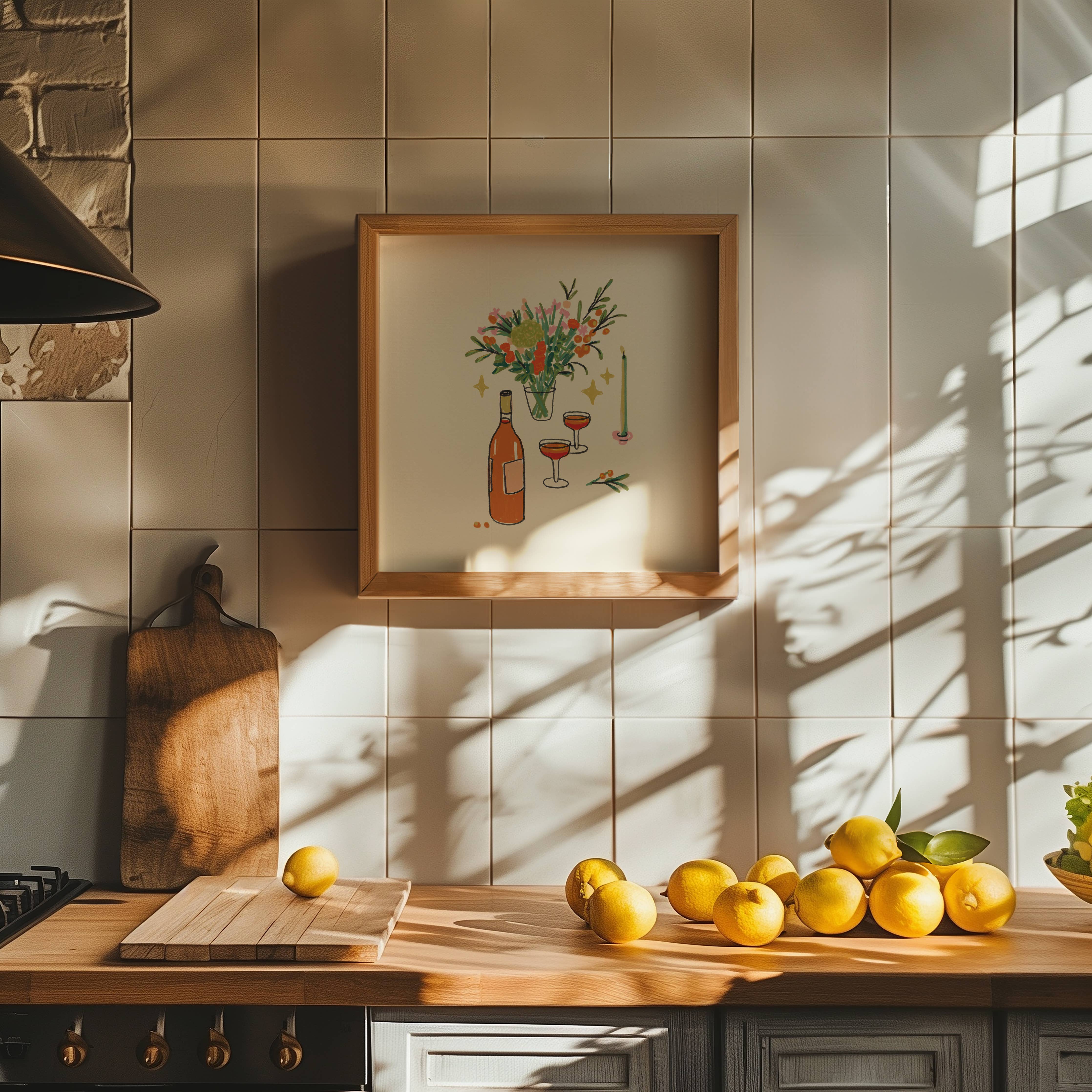 Festive Cocktail Art Print