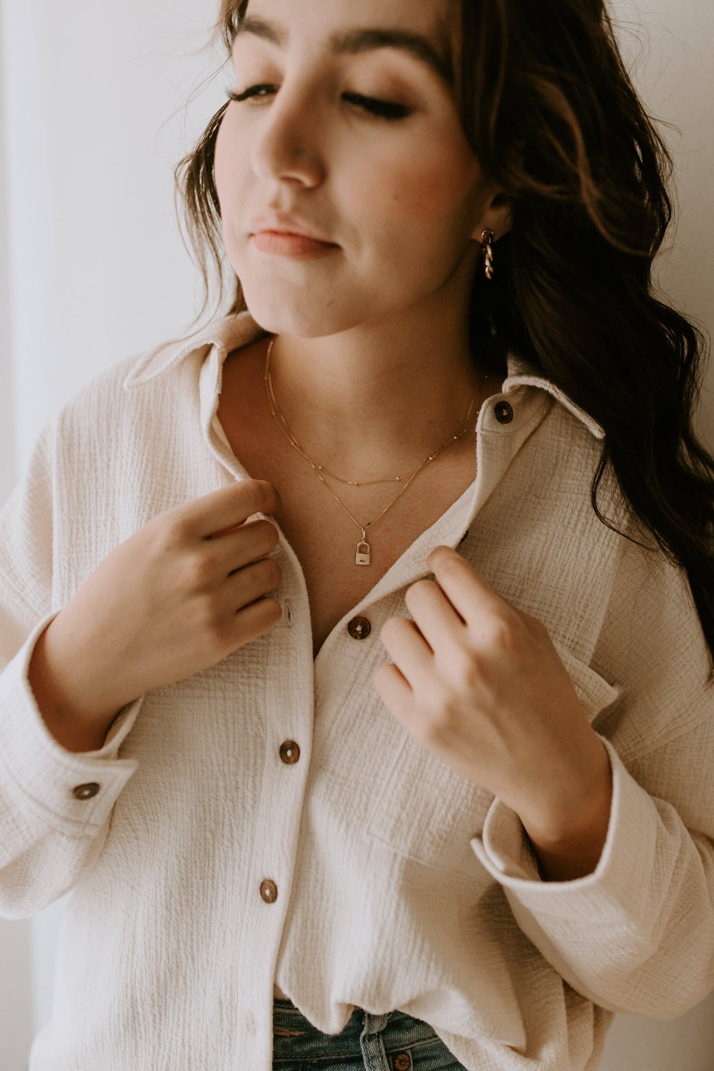 Lil' Lock Necklace: 18 inches