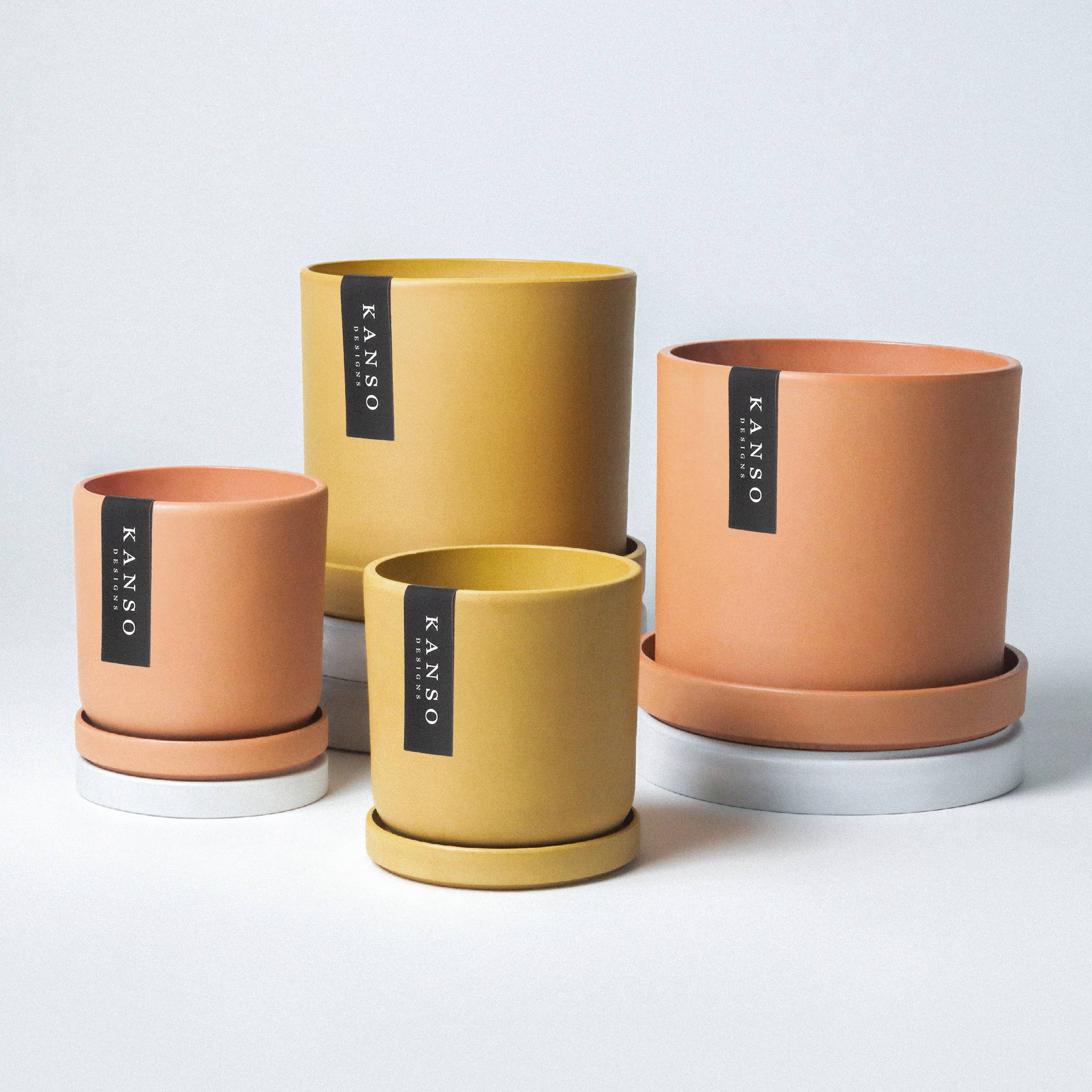 7" & 4" Mustard Seed & Dusted Clay Planters & Saucers : Dusted Clay / 4" Only