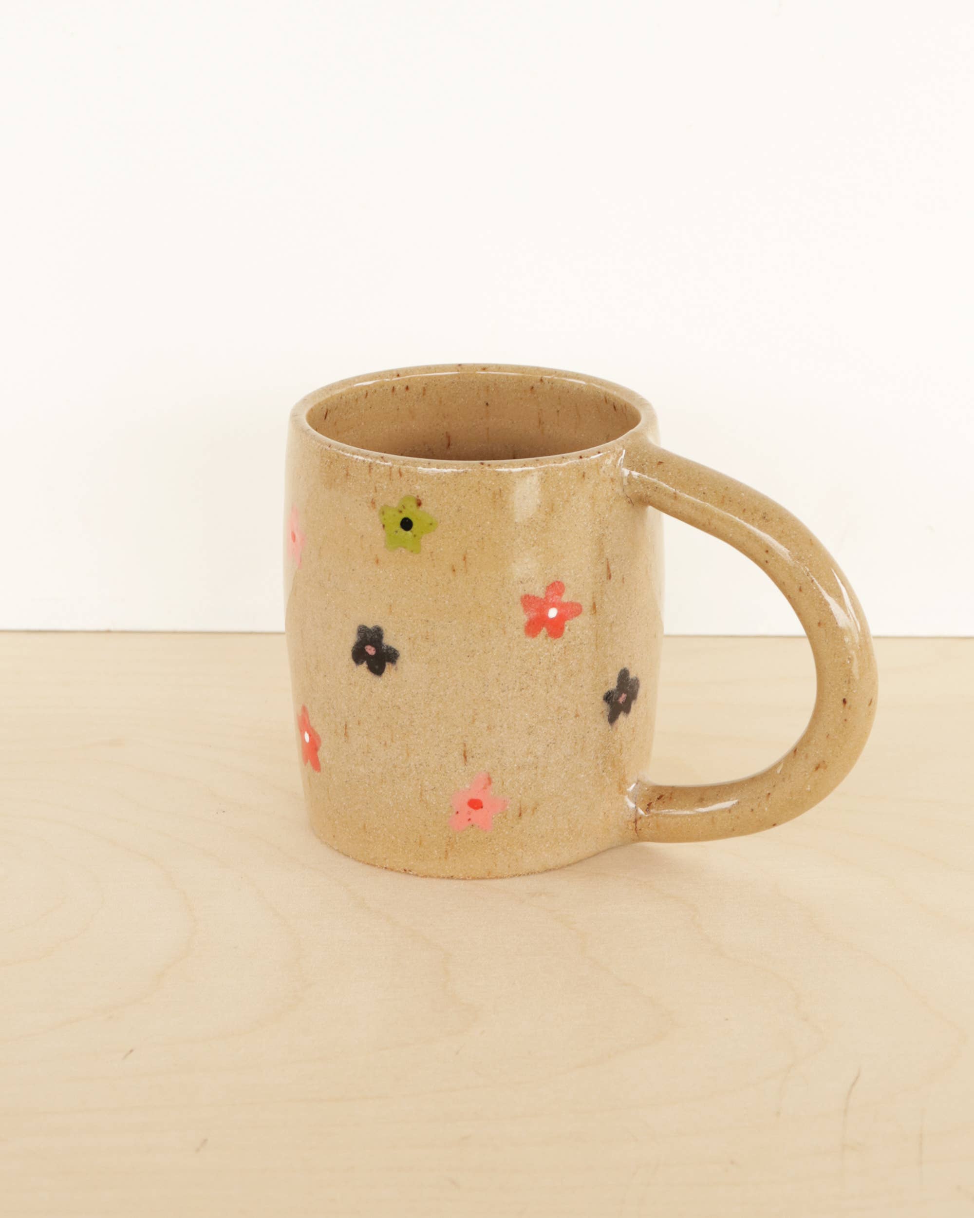 Handmade Ceramic Ditsy Floral Mug - 10 oz