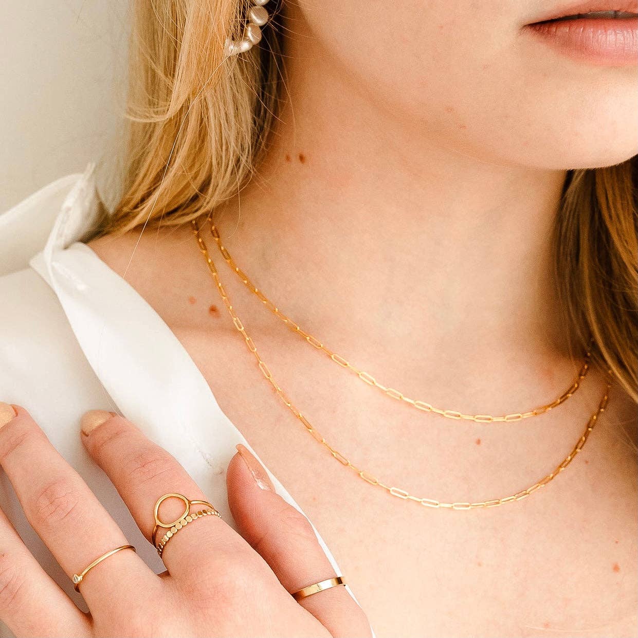 Petite Gold: Paperclip Chain Necklace