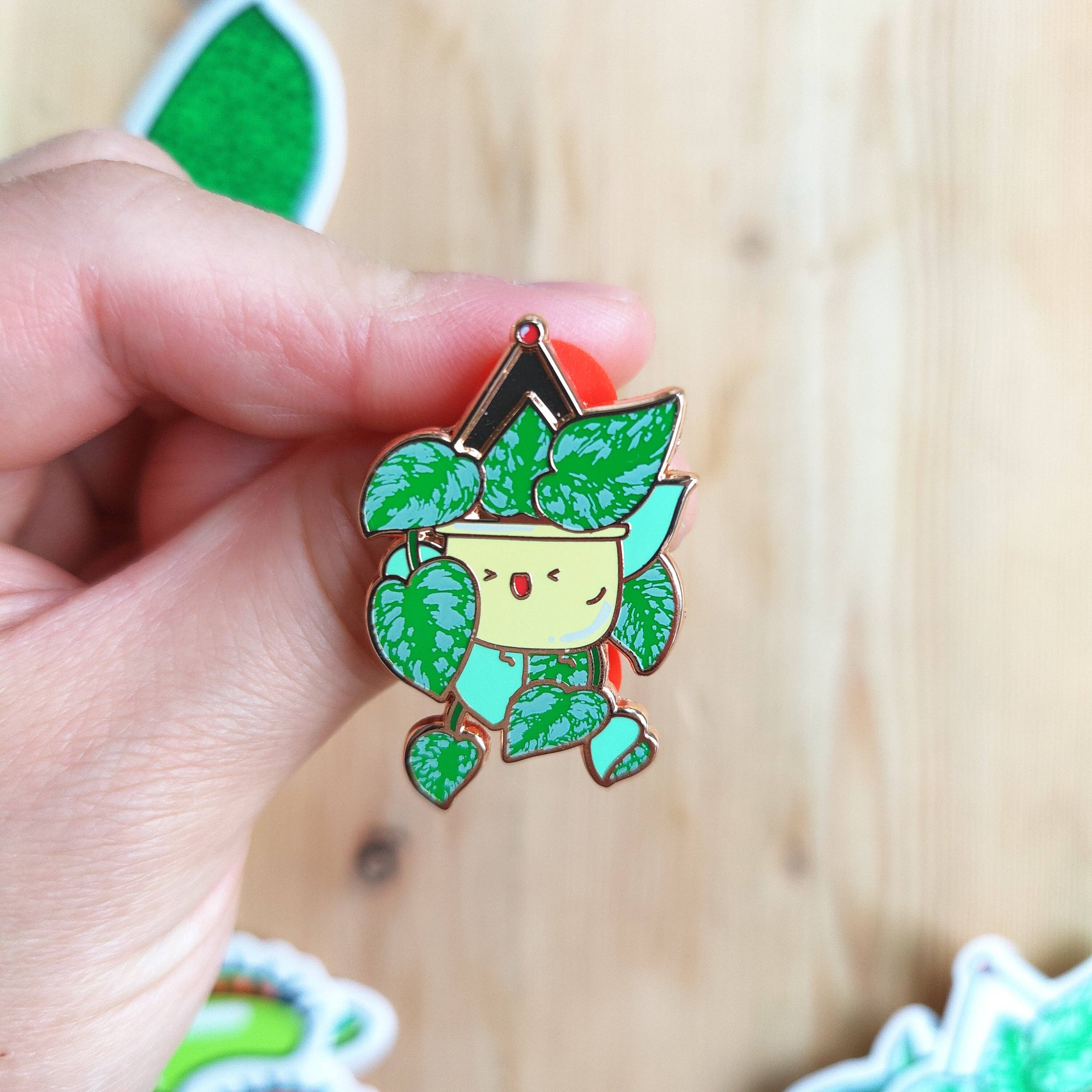 Home By Faith: Enamel Pin - Satin Pothos