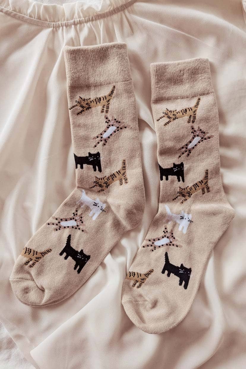 Kitten cotton socks