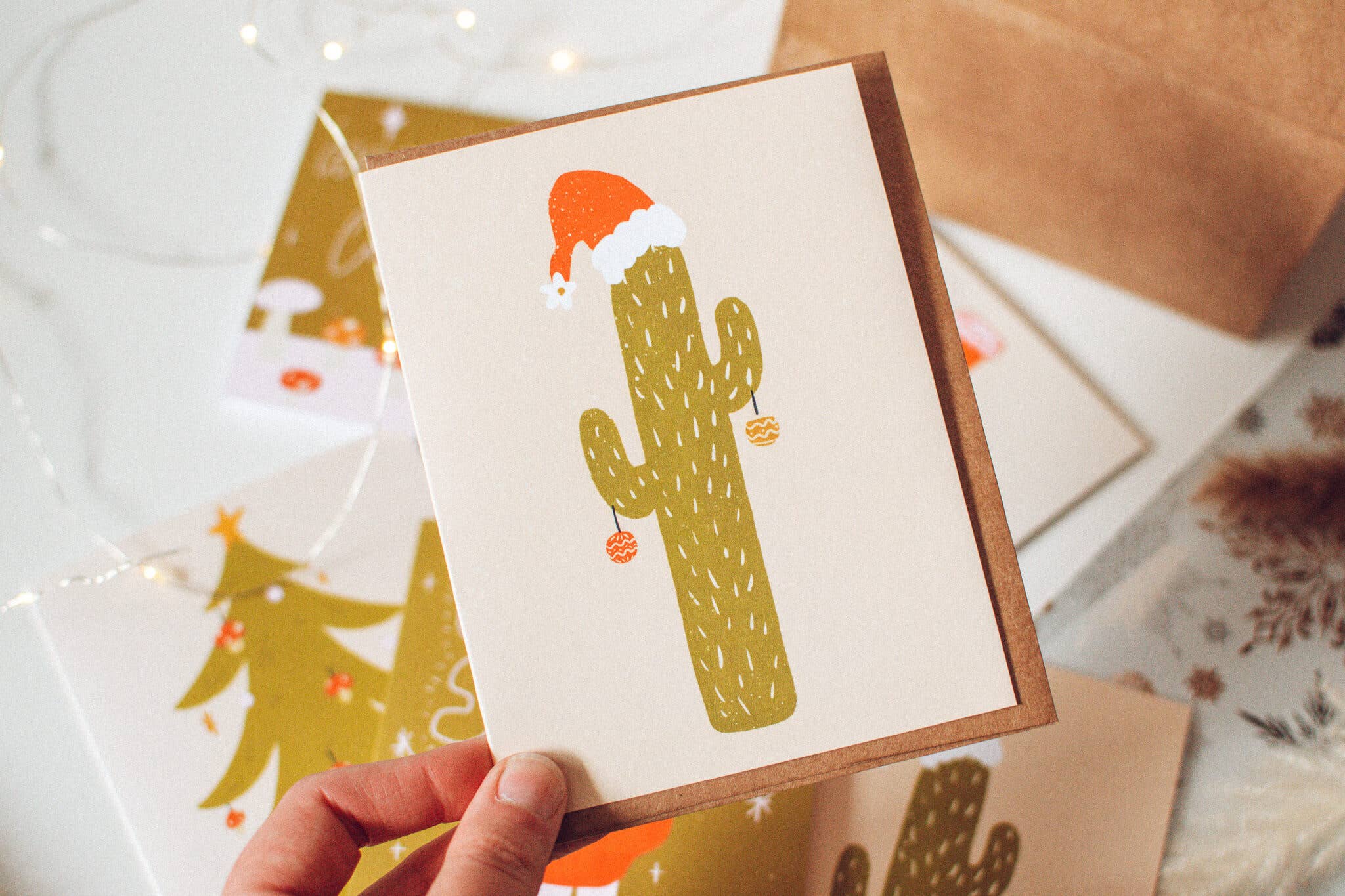 Christmas Cactus Greeting Card
