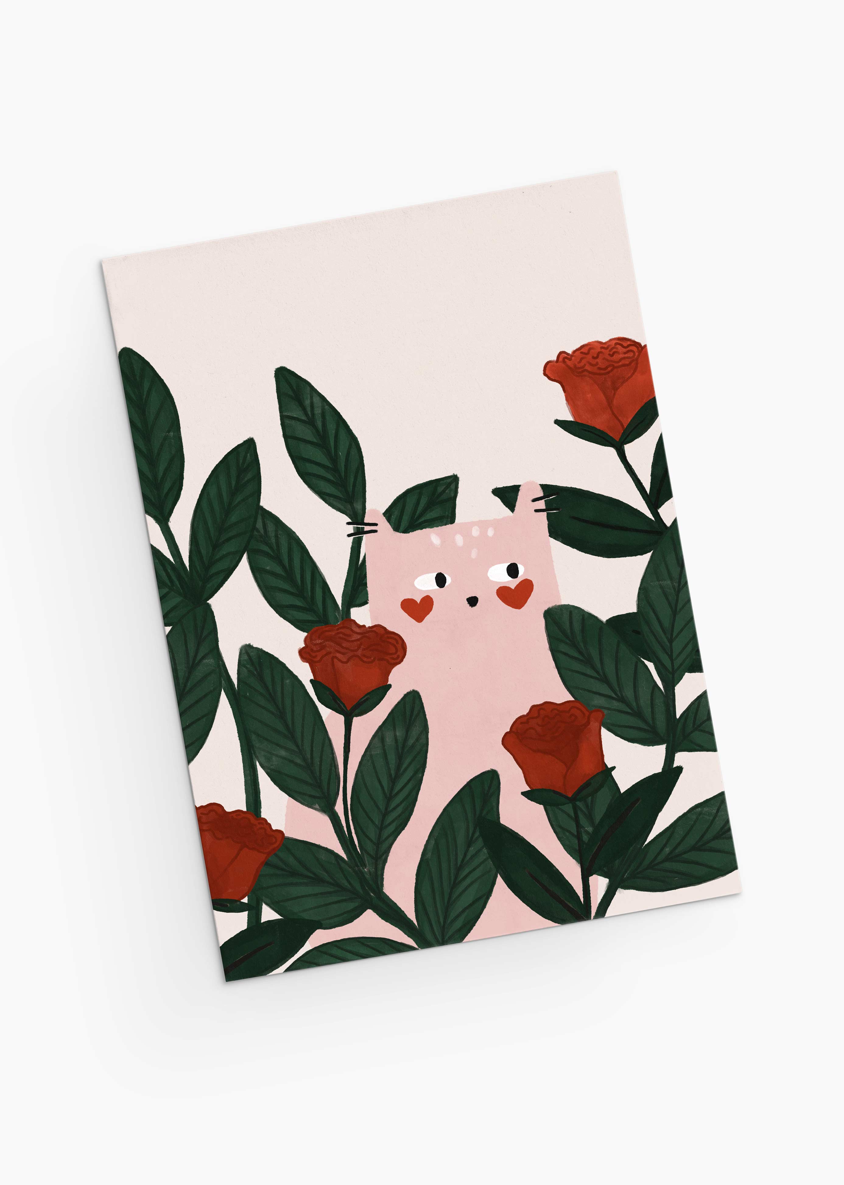 Mimi & August: Lovey Dovey Cat - Greeting Card