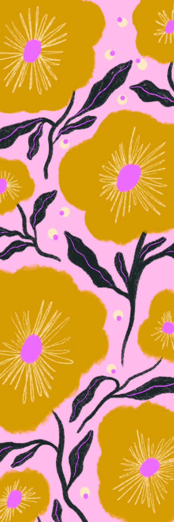 Vivian Sofia Designs: Floral Bookmark: Mustard Vibes