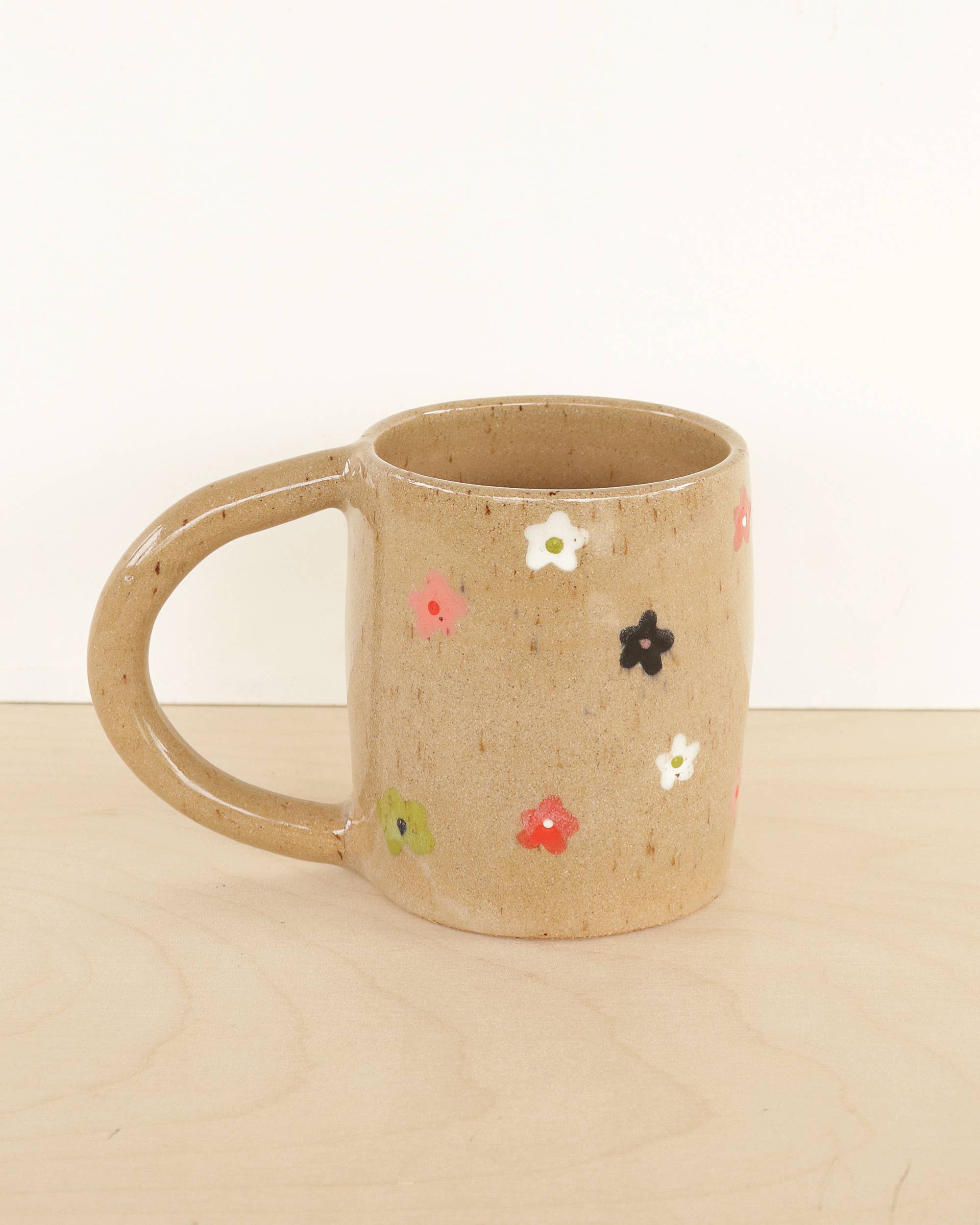 Handmade Ceramic Ditsy Floral Mug - 10 oz
