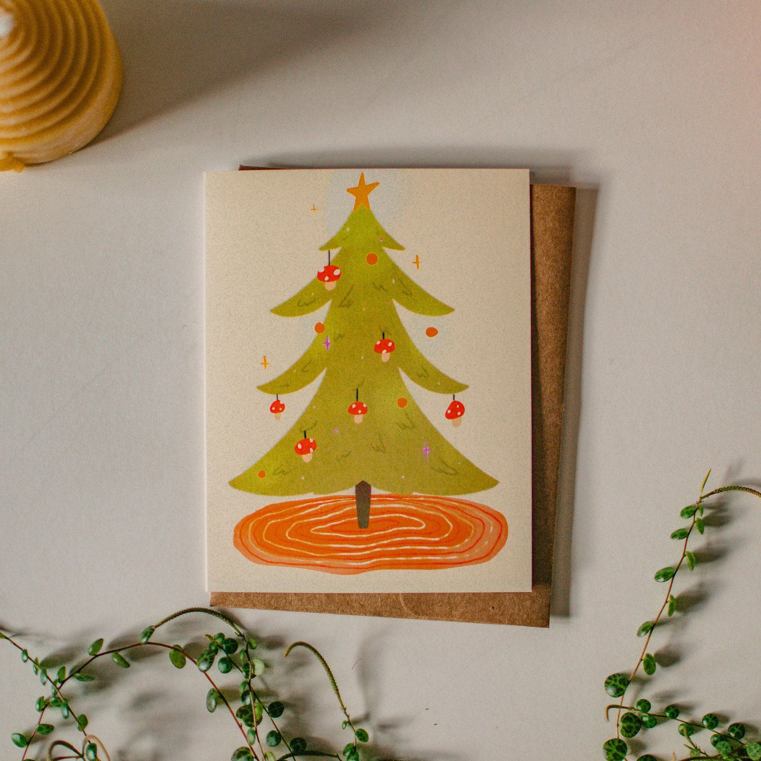 Mushroom Blank Holiday Card