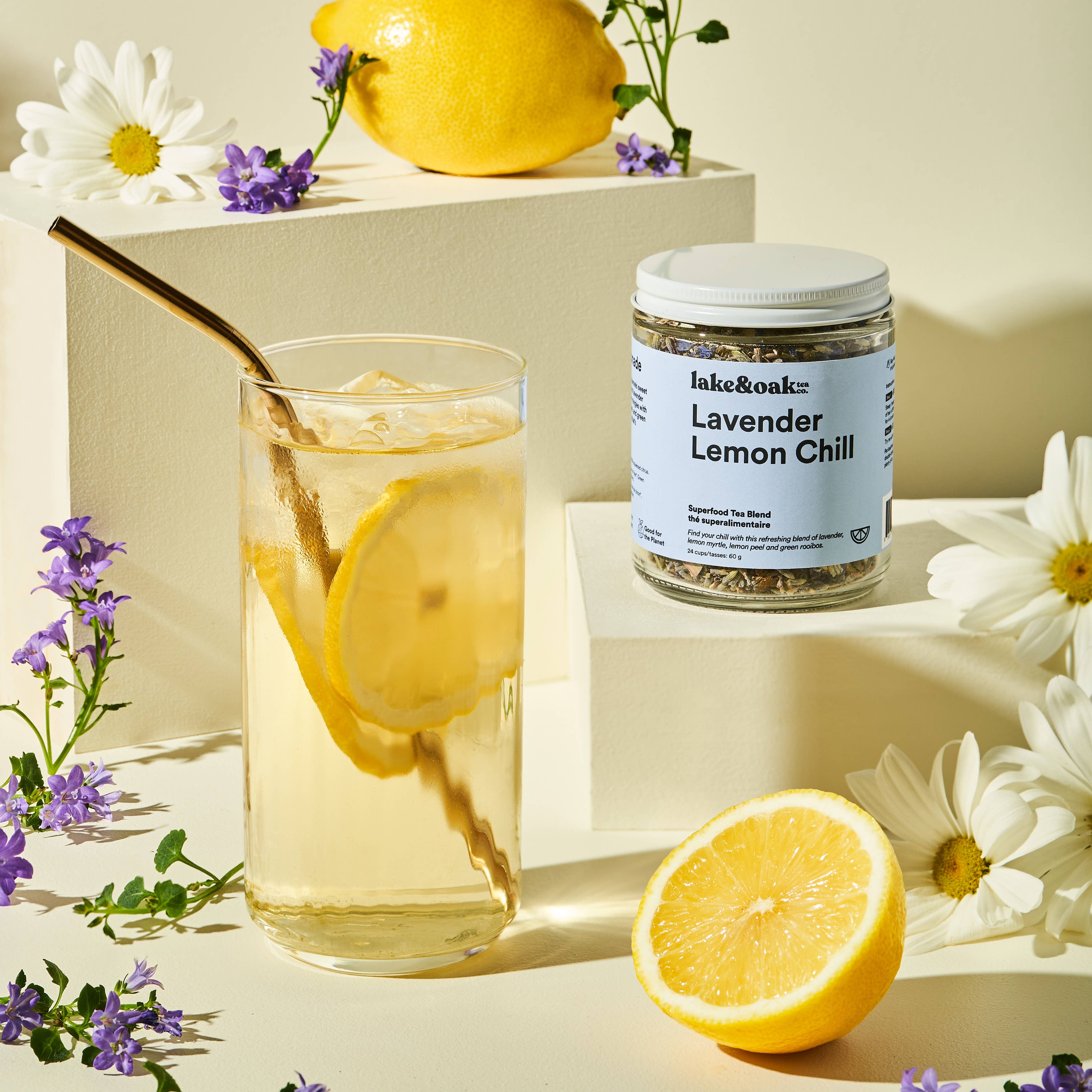 Lake & Oak Tea Co: Lavender Lemon Chill - Superfood Tea Blend