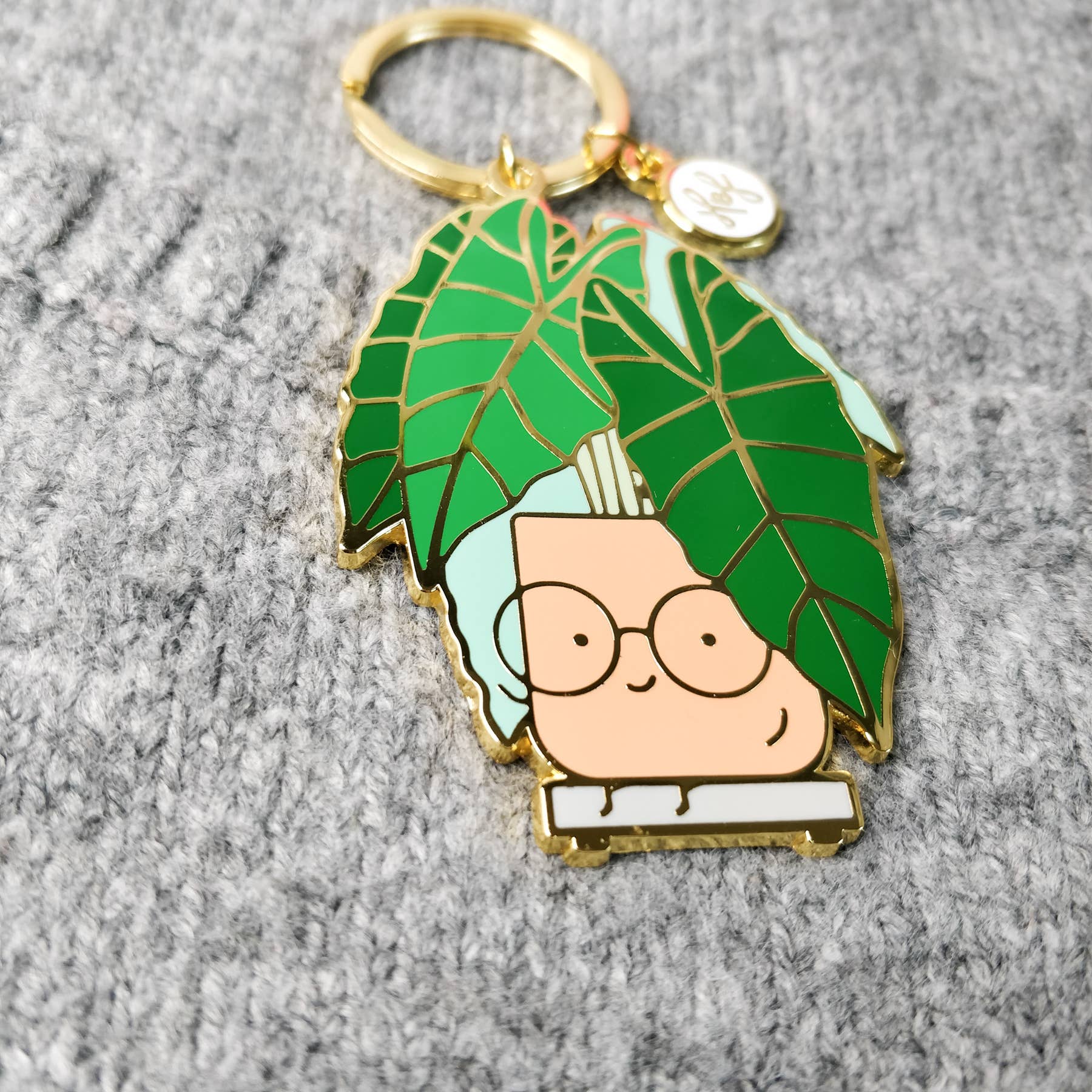 Home By Faith: Keychain - Alocasia Plant