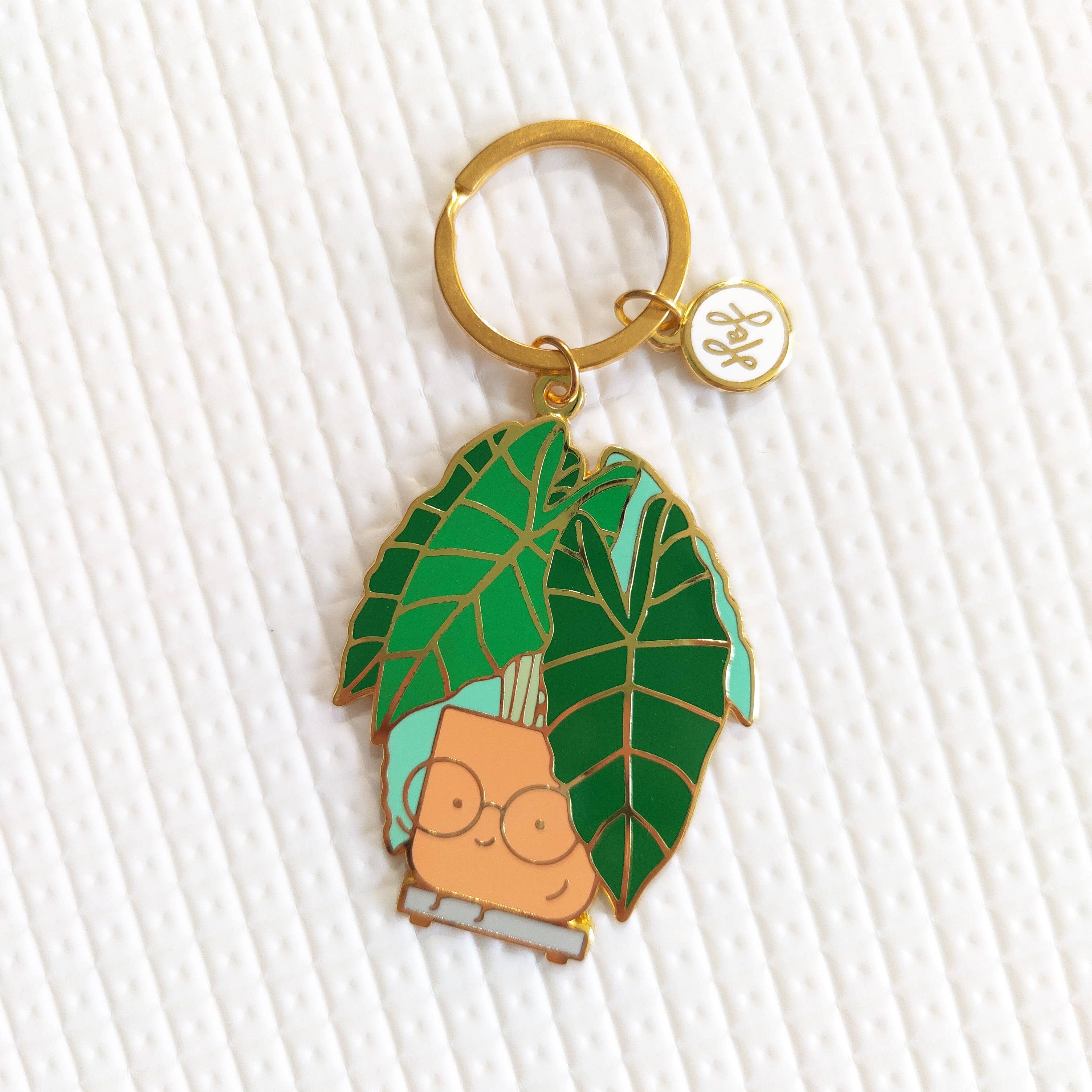 Home By Faith: Keychain - Alocasia Plant