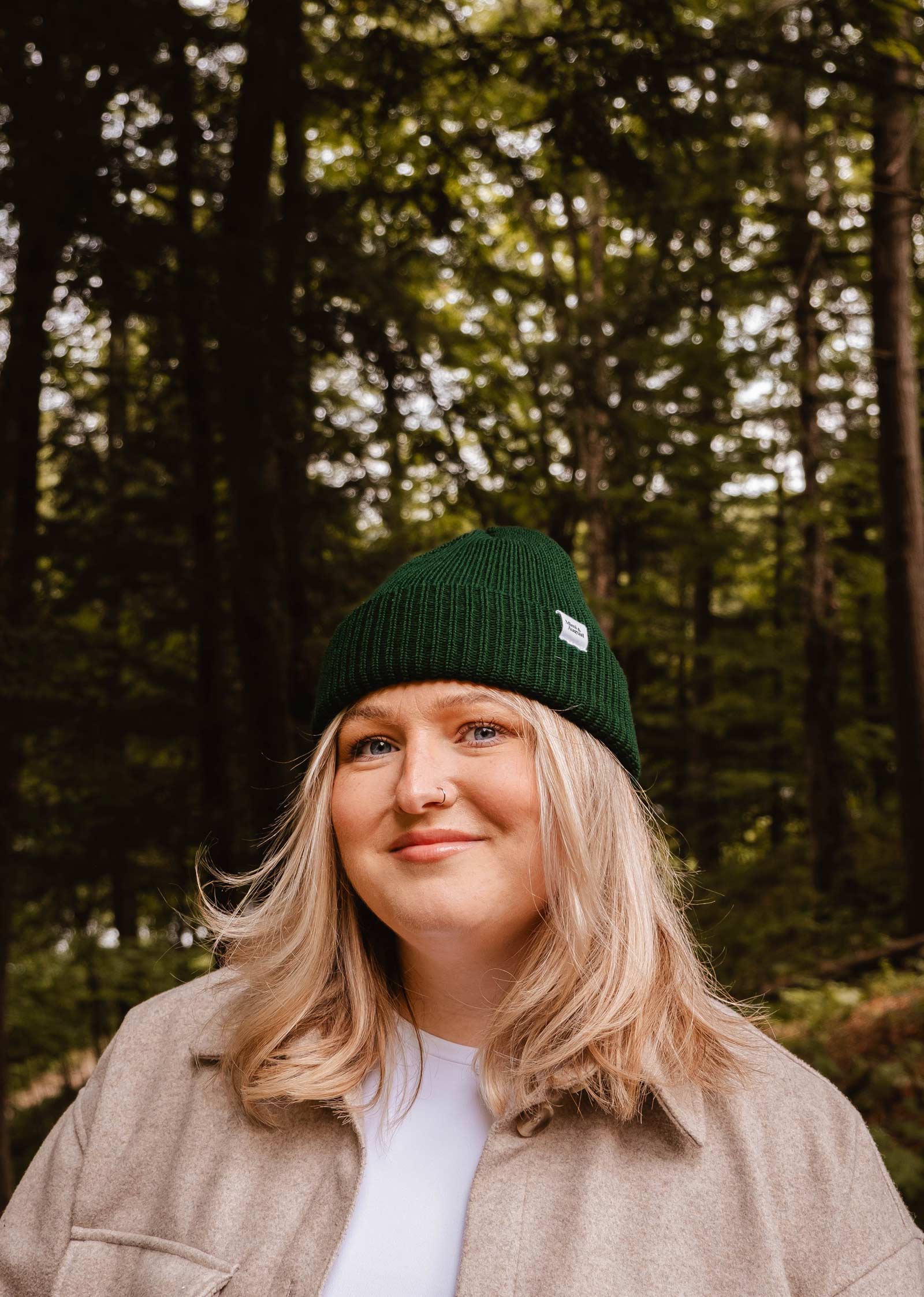 Mimi & August: Forest Green Super Puff Beanie