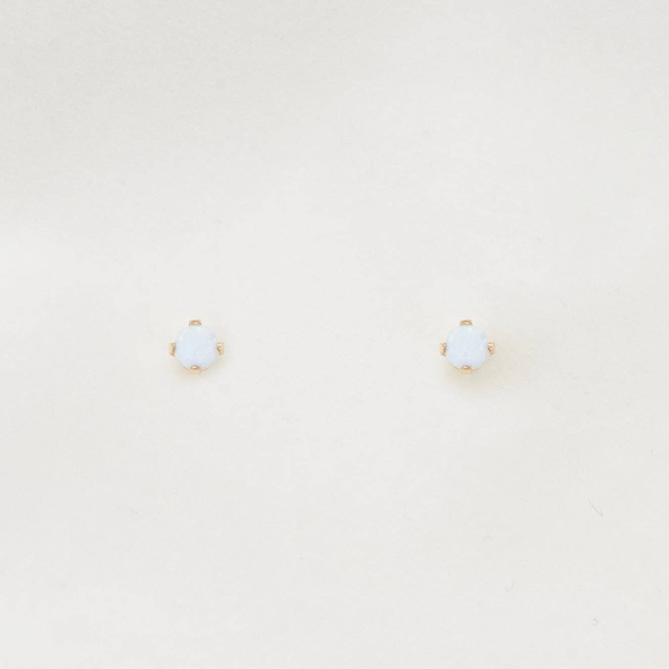 Petite Gold: Opal Studs: Gold Filled