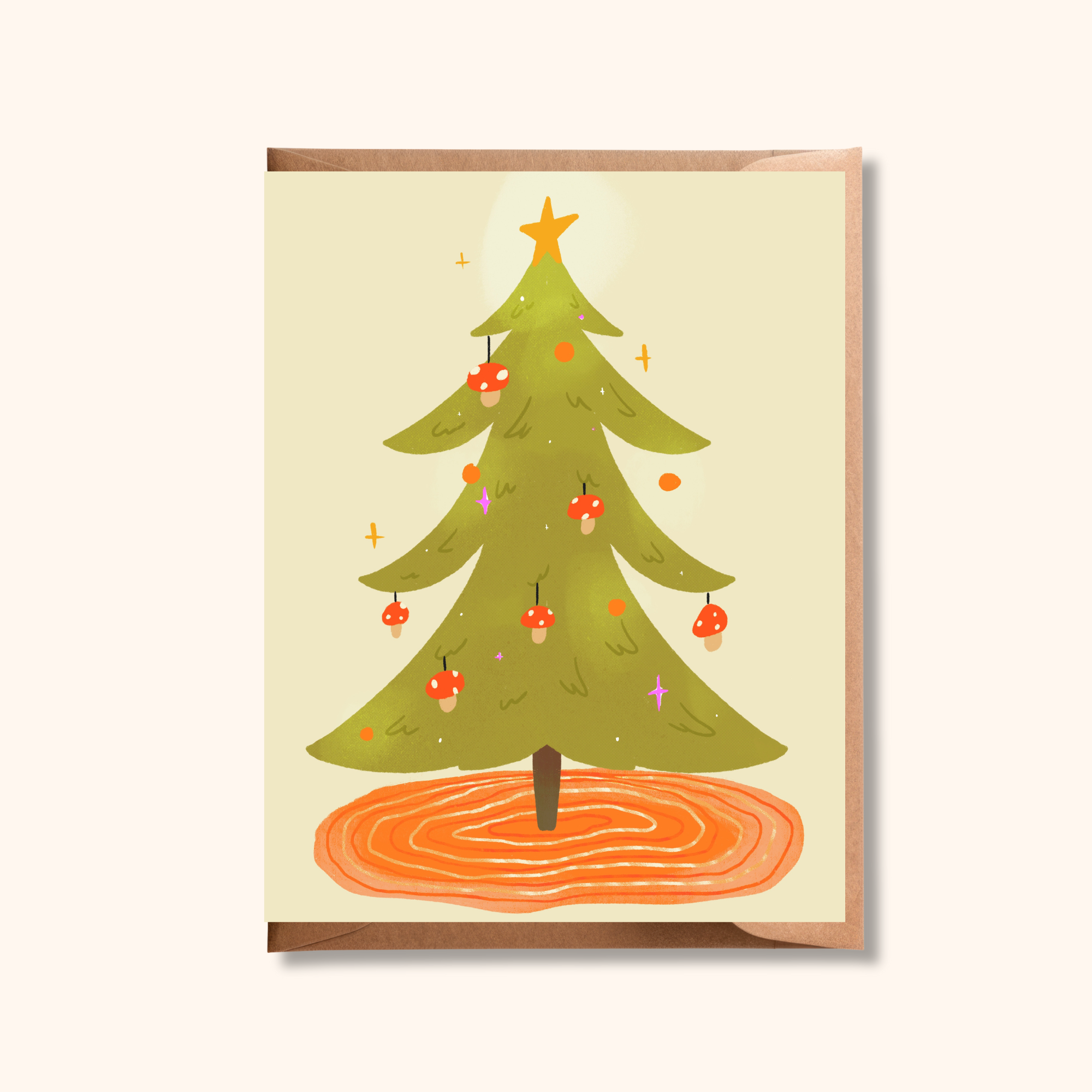 Mushroom Blank Holiday Card