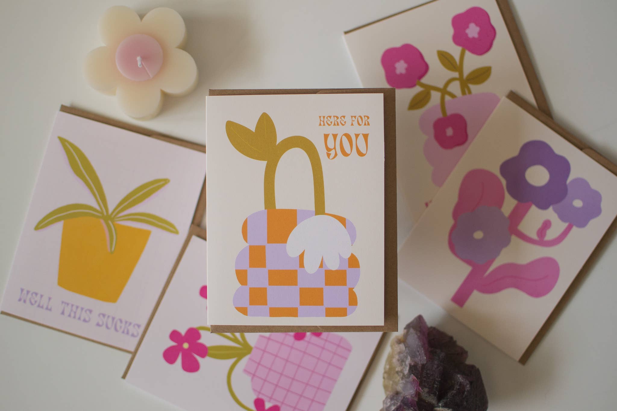 Sad Flower Greeting Card
