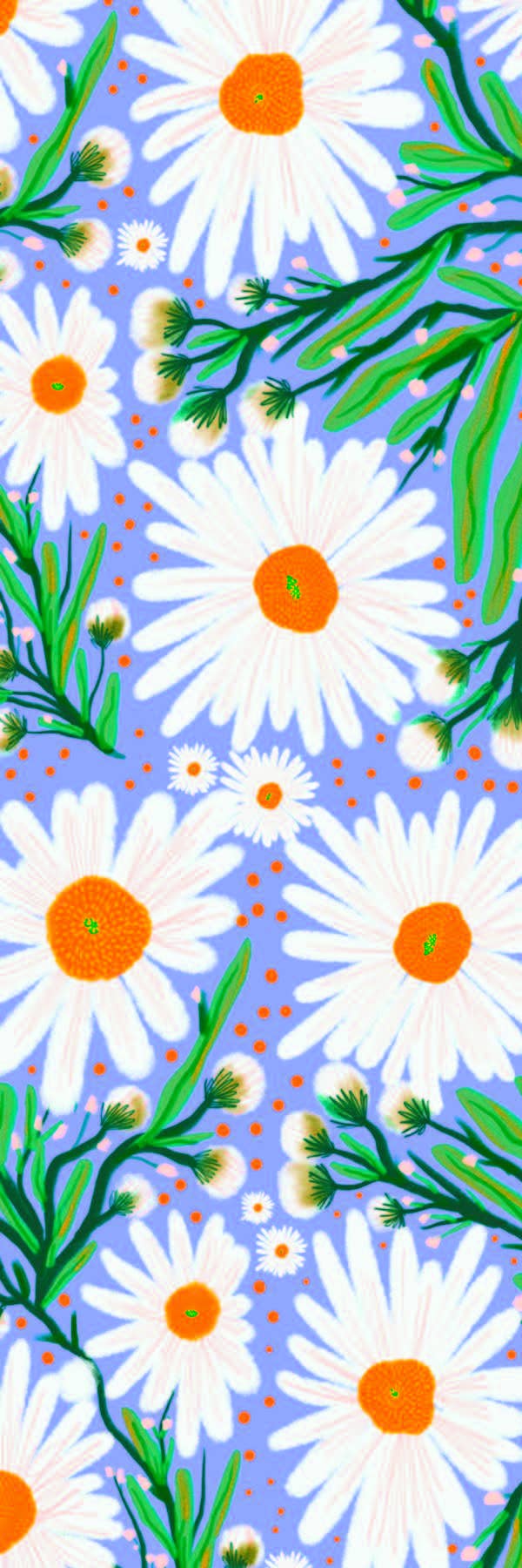 Vivian Sofia Designs: Floral Bookmark: Electric Blue Florals
