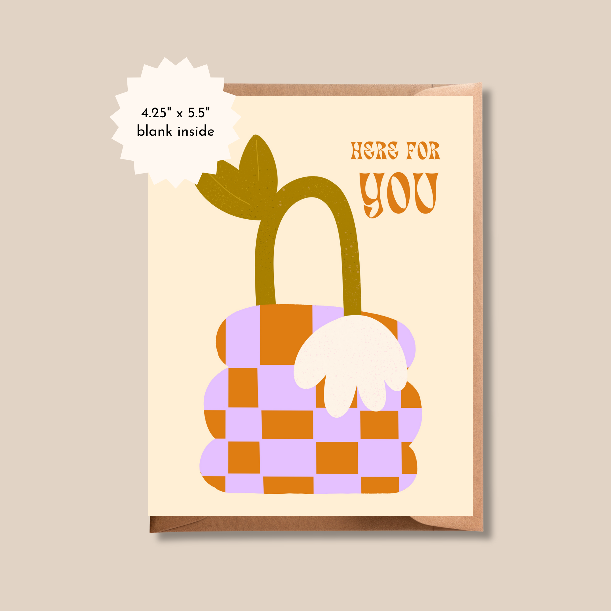 Sad Flower Greeting Card