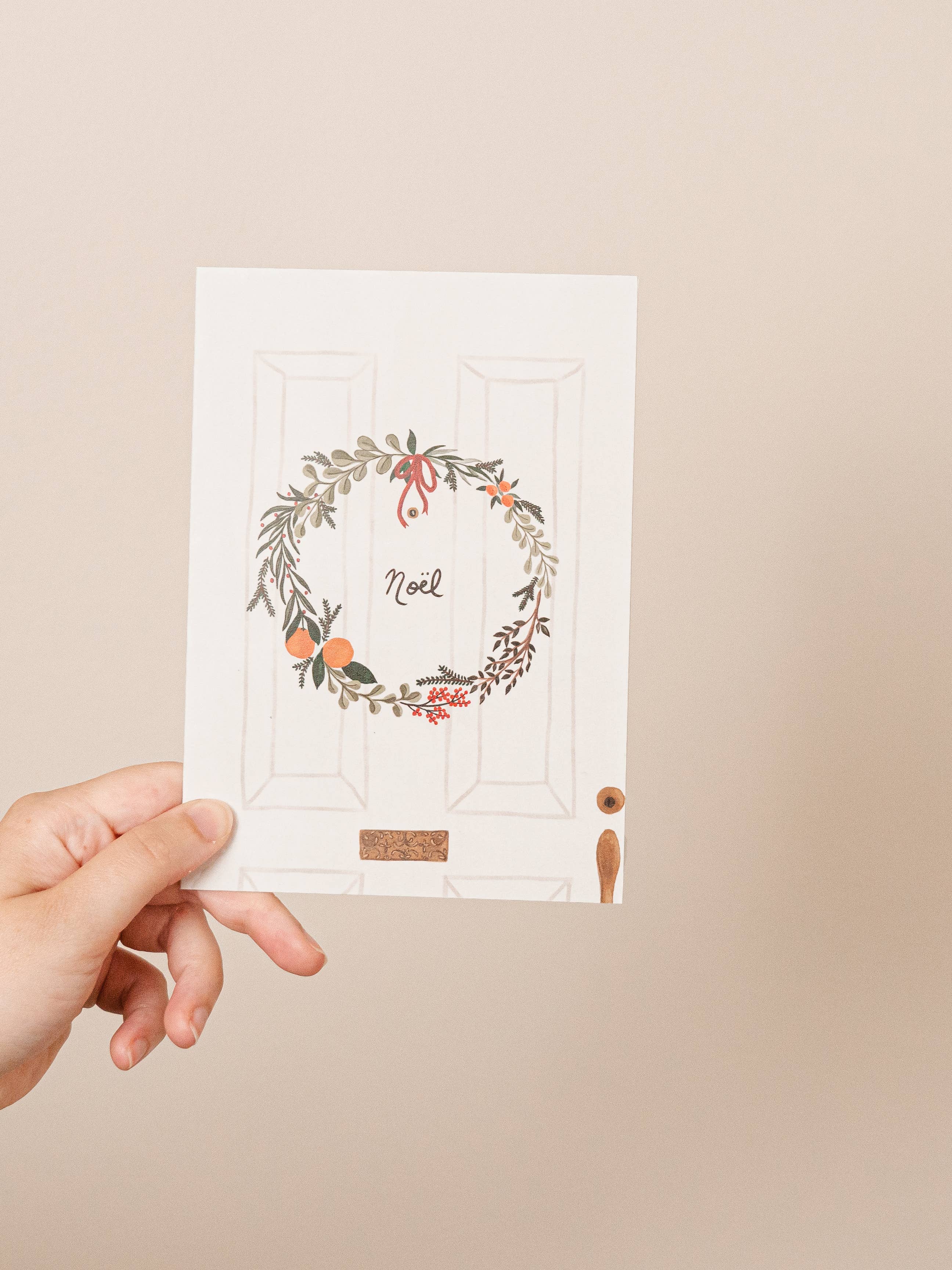 Noel Wreath - Greeting Card