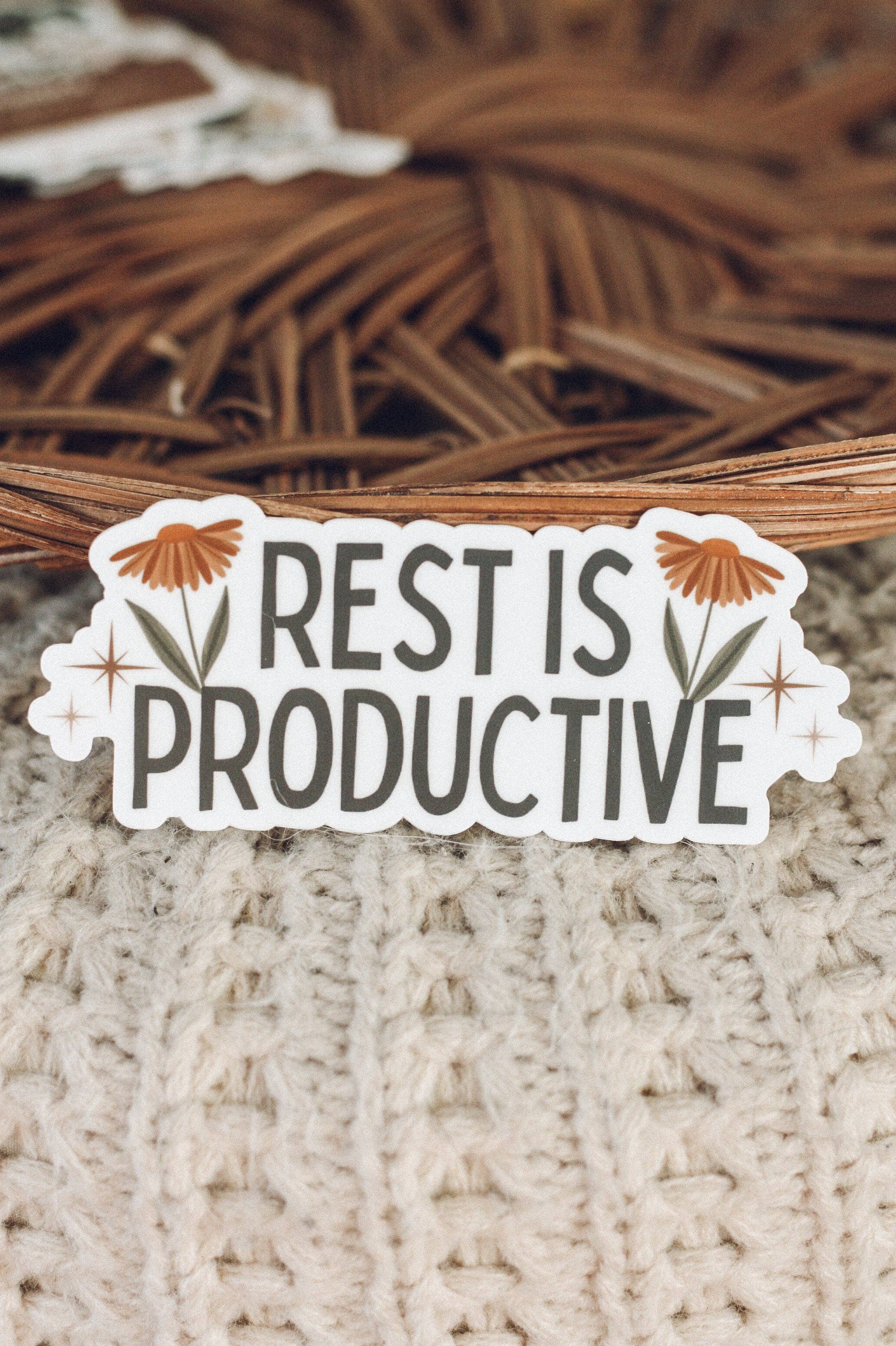 Jess's Paper Co: Sticker - Rest is Productive