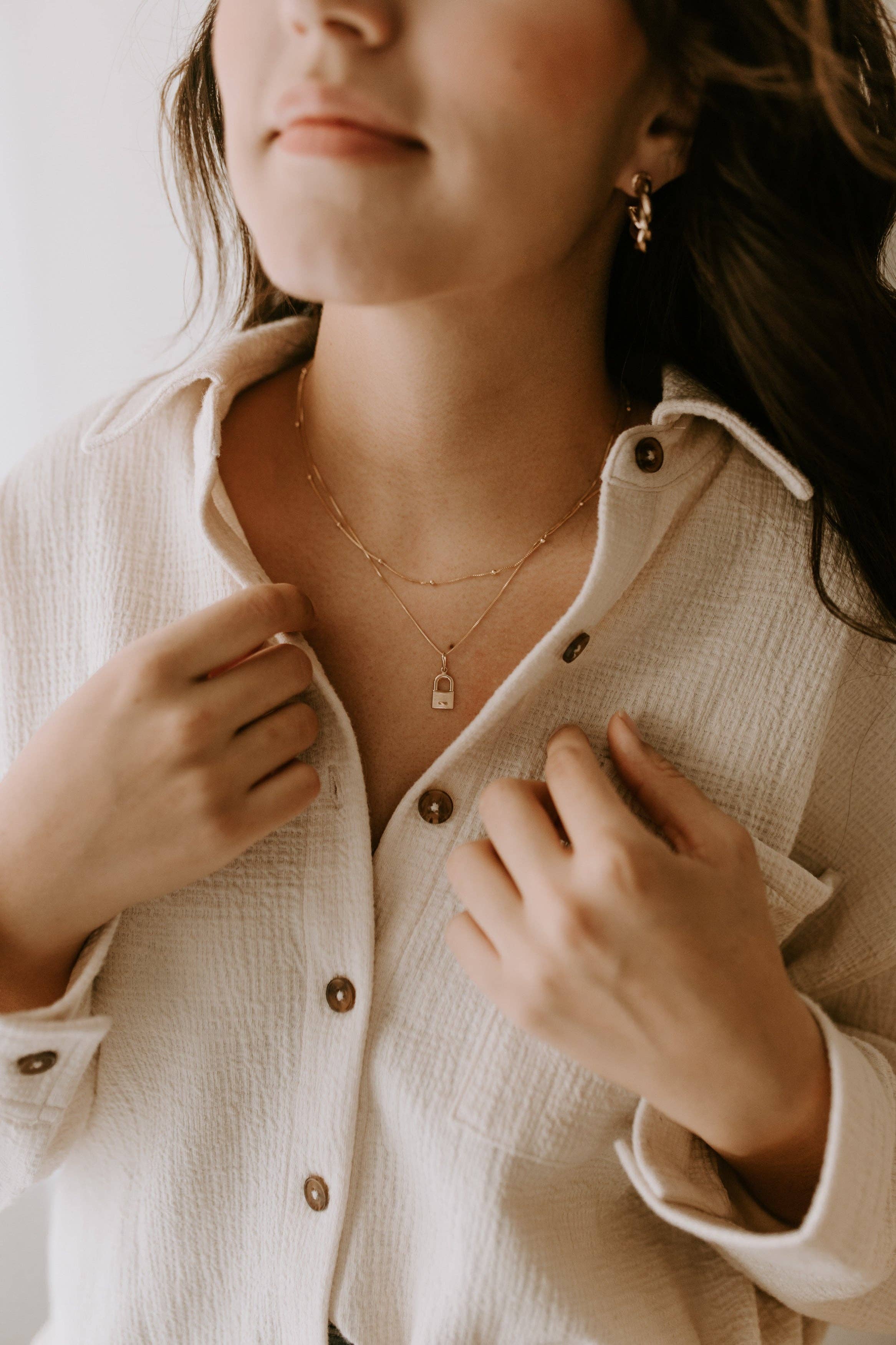 Lil' Lock Necklace: 18 inches