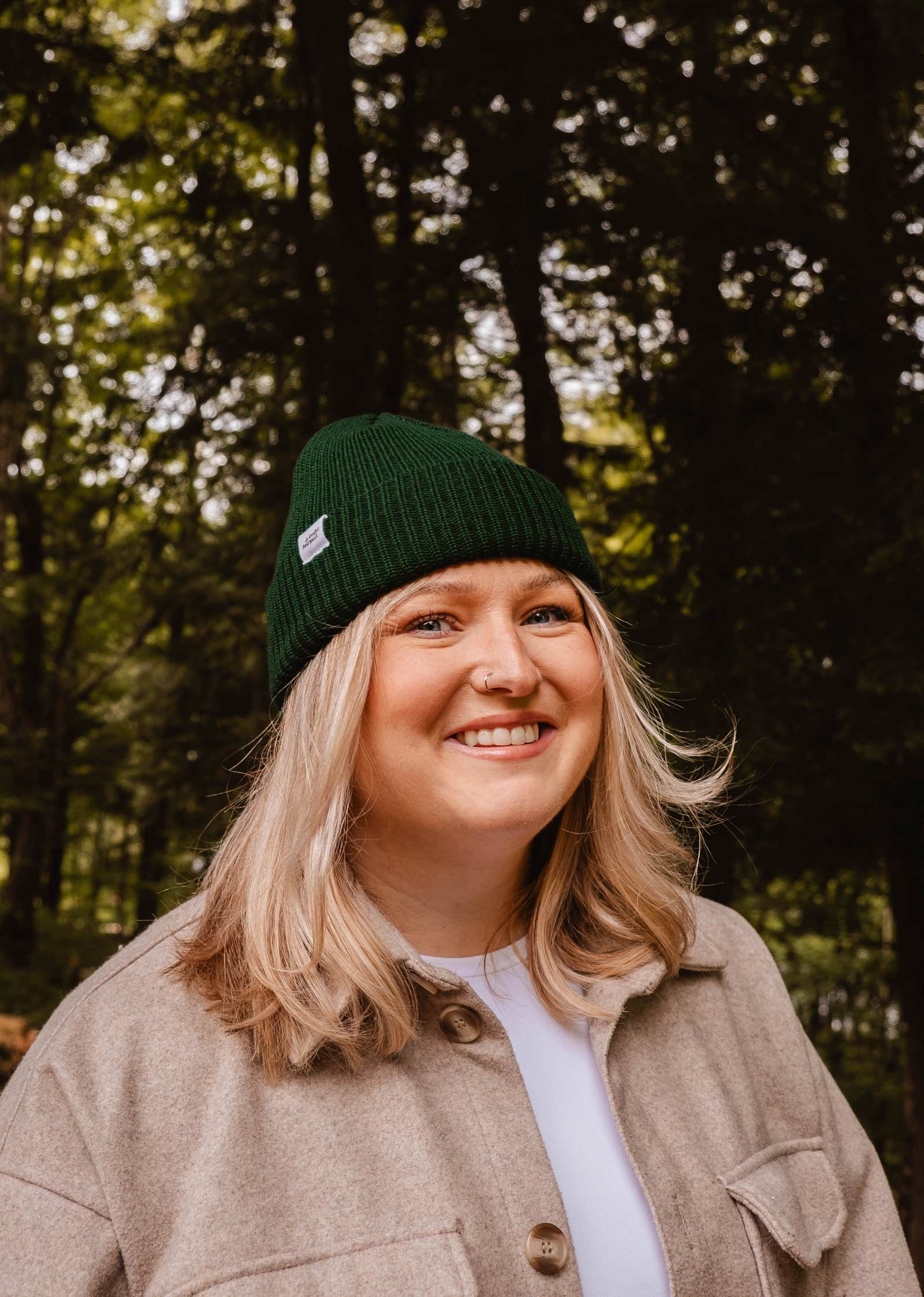 Mimi & August: Forest Green Super Puff Beanie