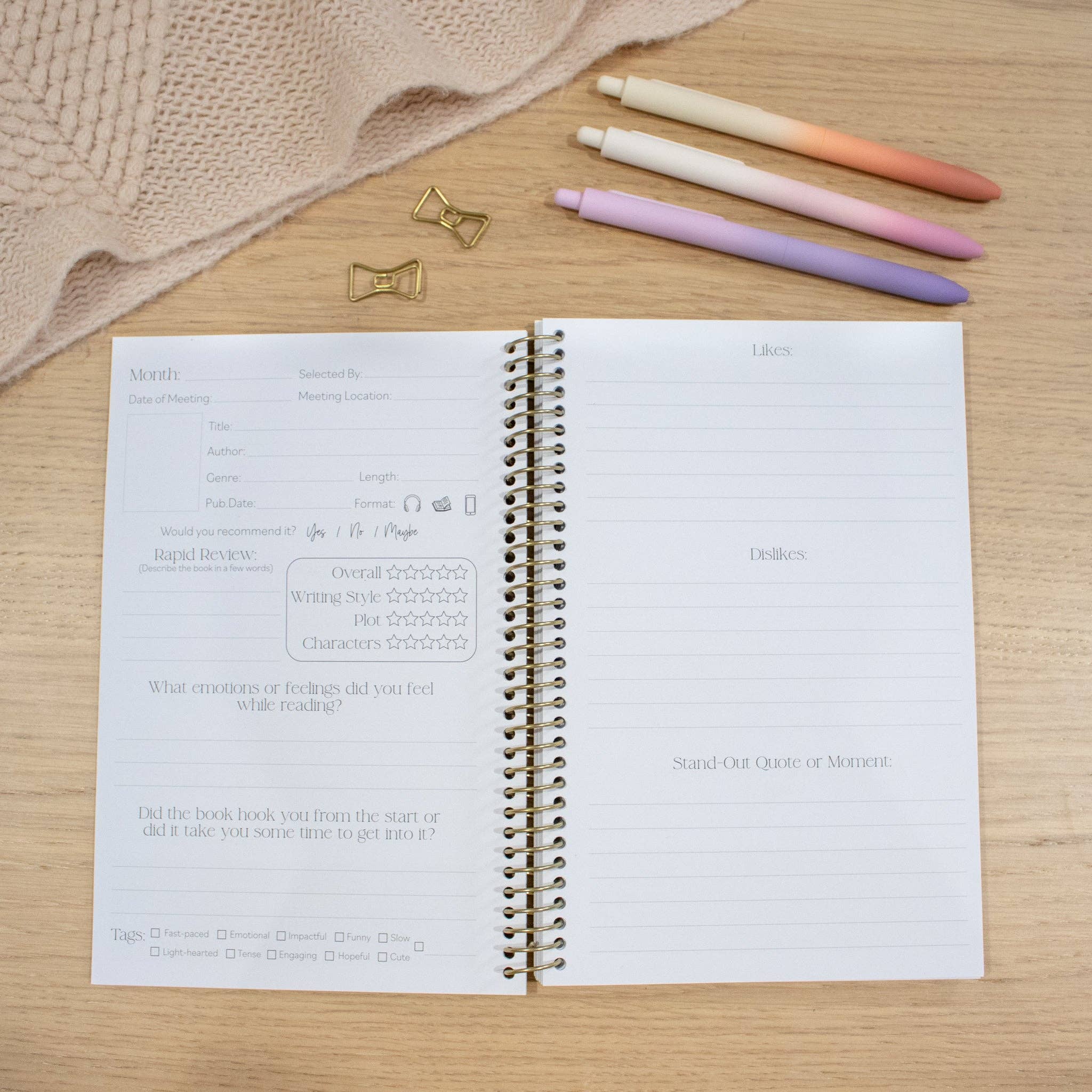 Book Club Journal - Black and Gold
