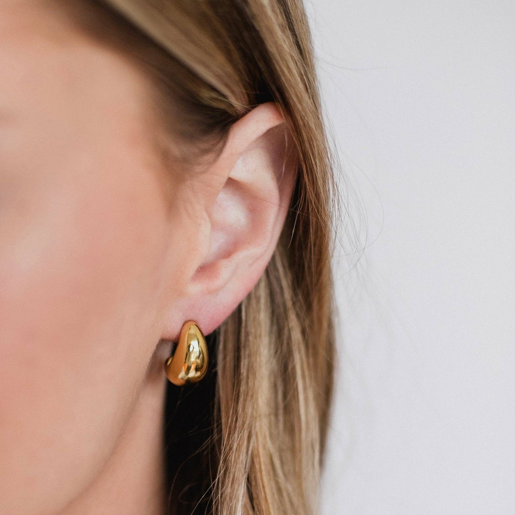 Petite Gold: Dome Earrings