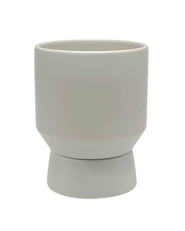 Pot with Riser: White – hanson road