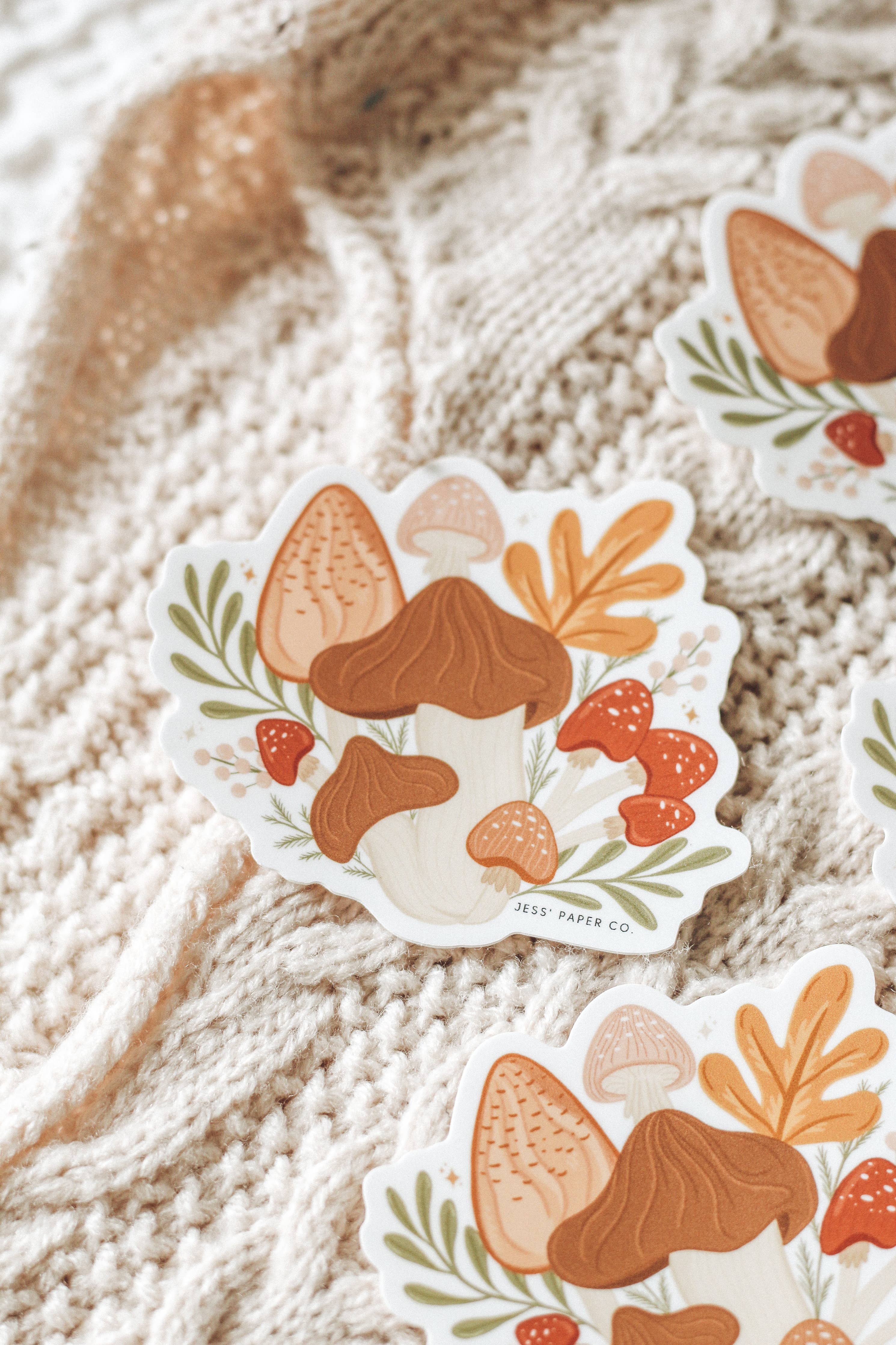 Jess's Paper Co:  Sticker - Wild Mushroom Sticker