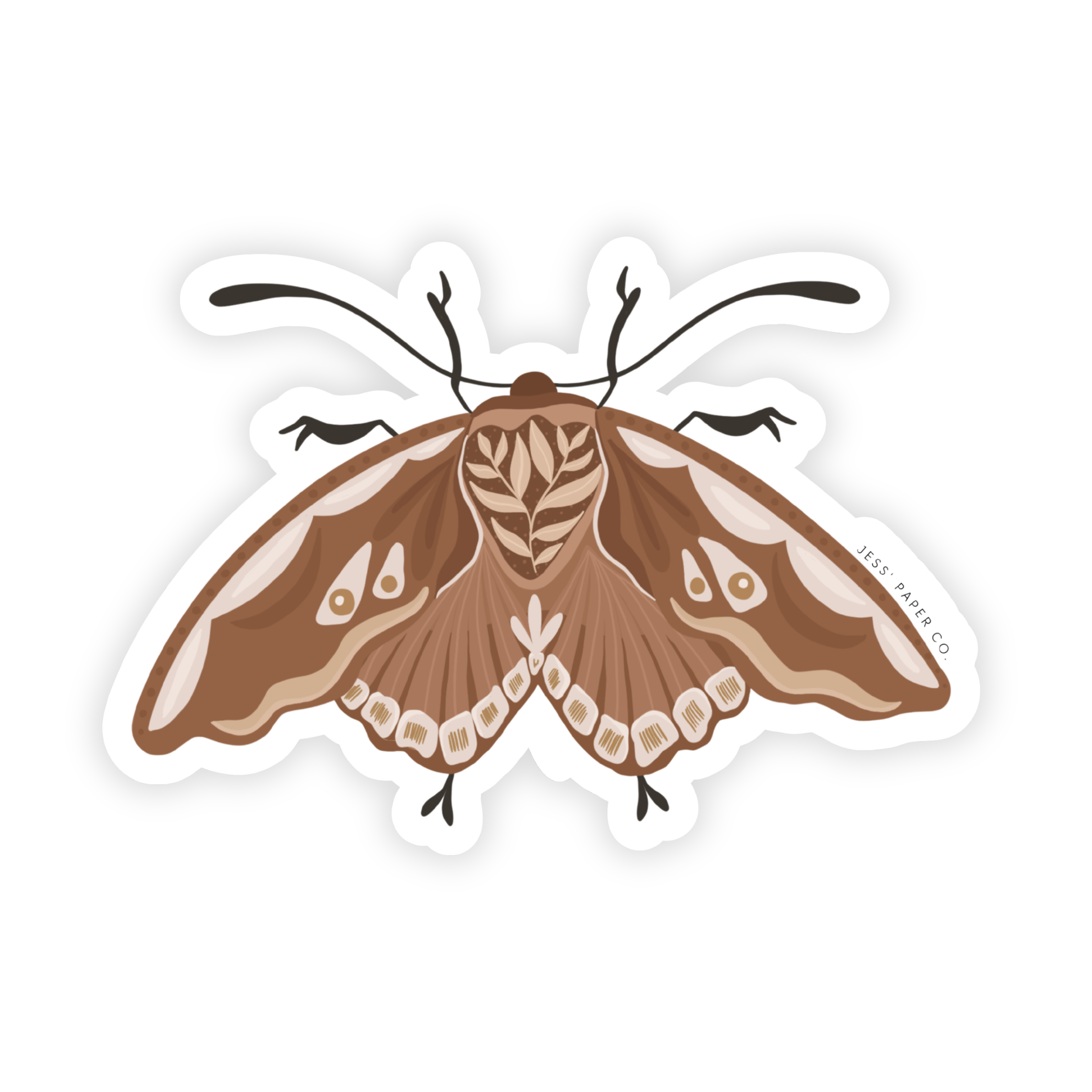 Jess's Paper Co:  Sticker - Moth