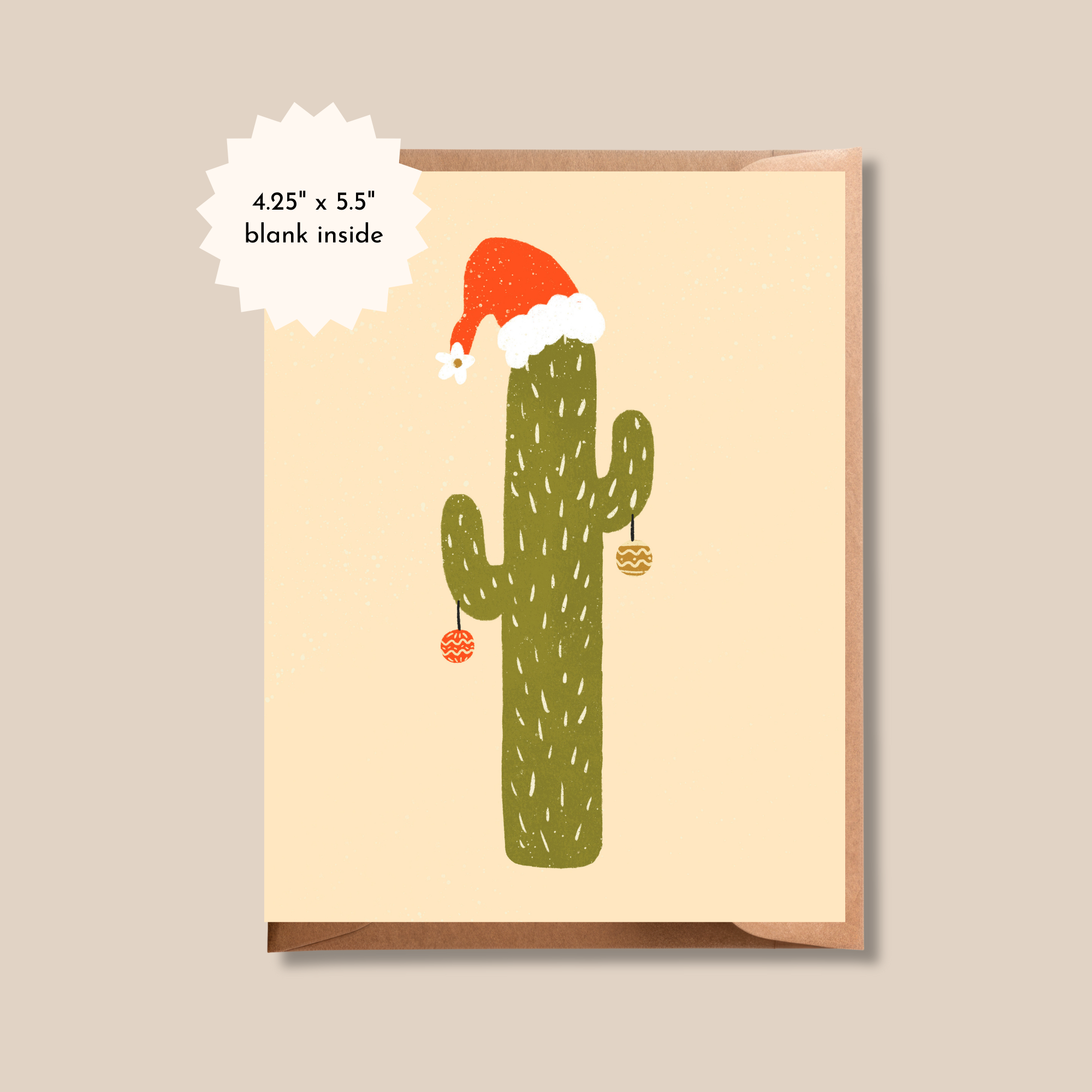 Christmas Cactus Greeting Card