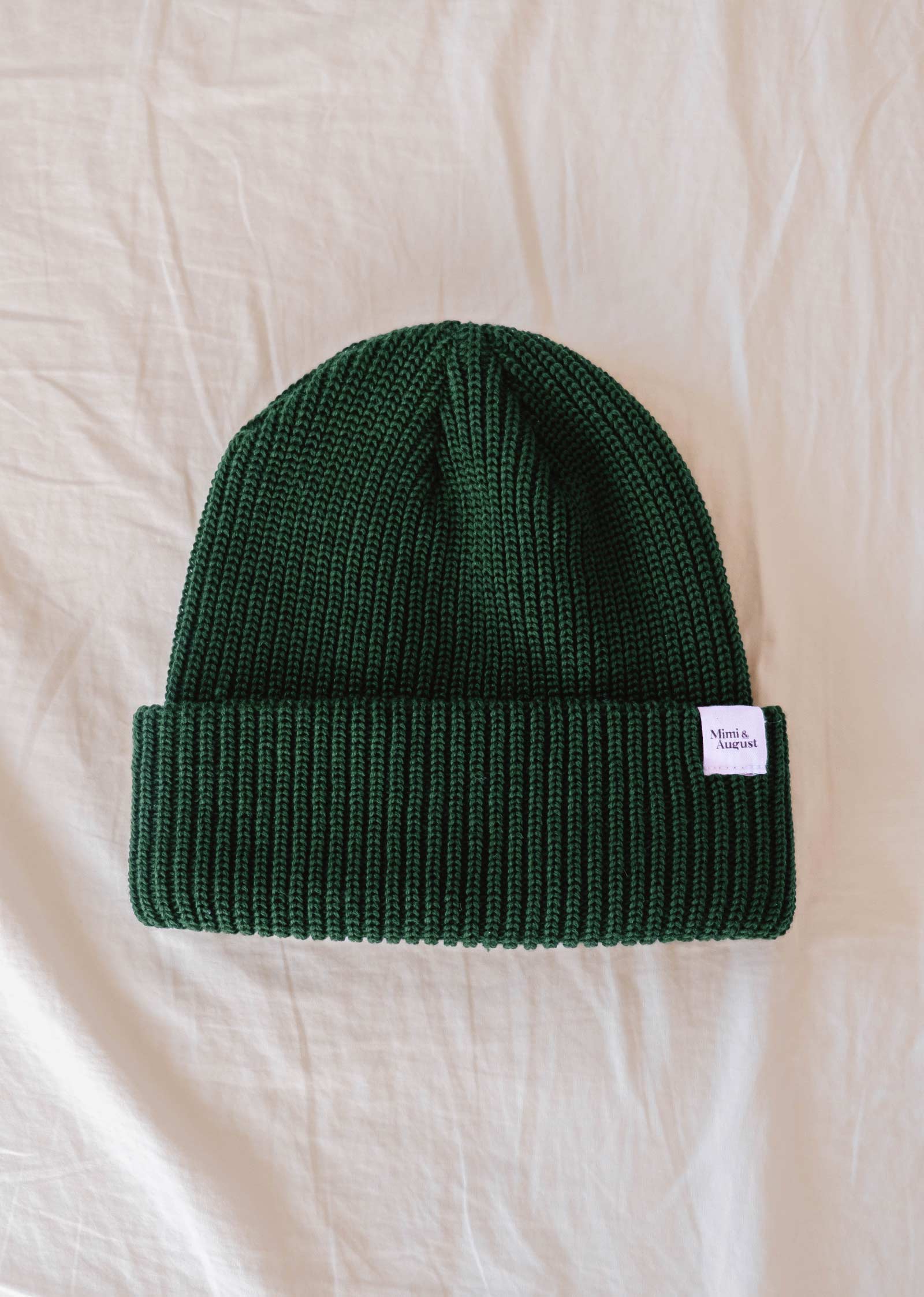 Mimi & August: Forest Green Super Puff Beanie