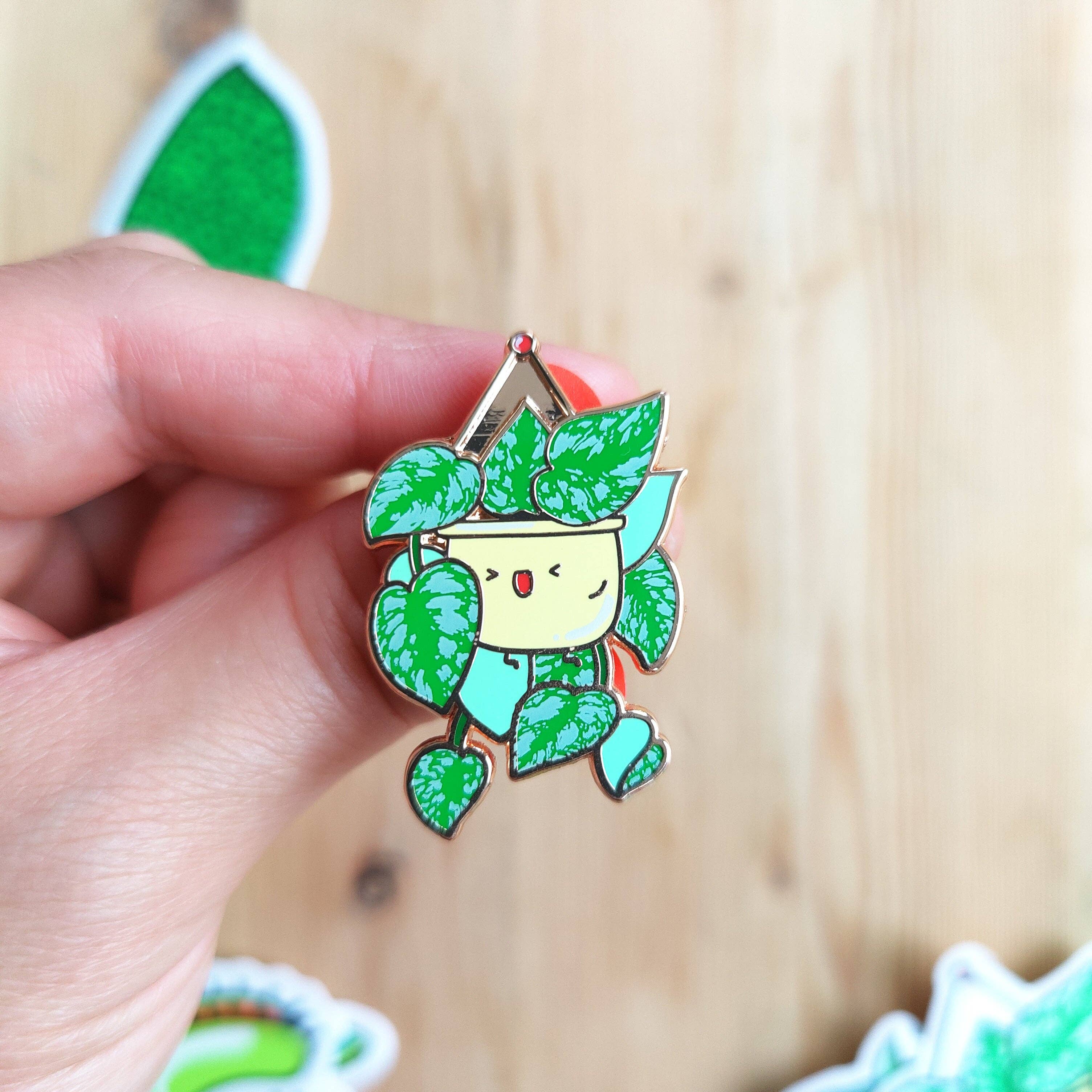 Home By Faith: Enamel Pin - Satin Pothos