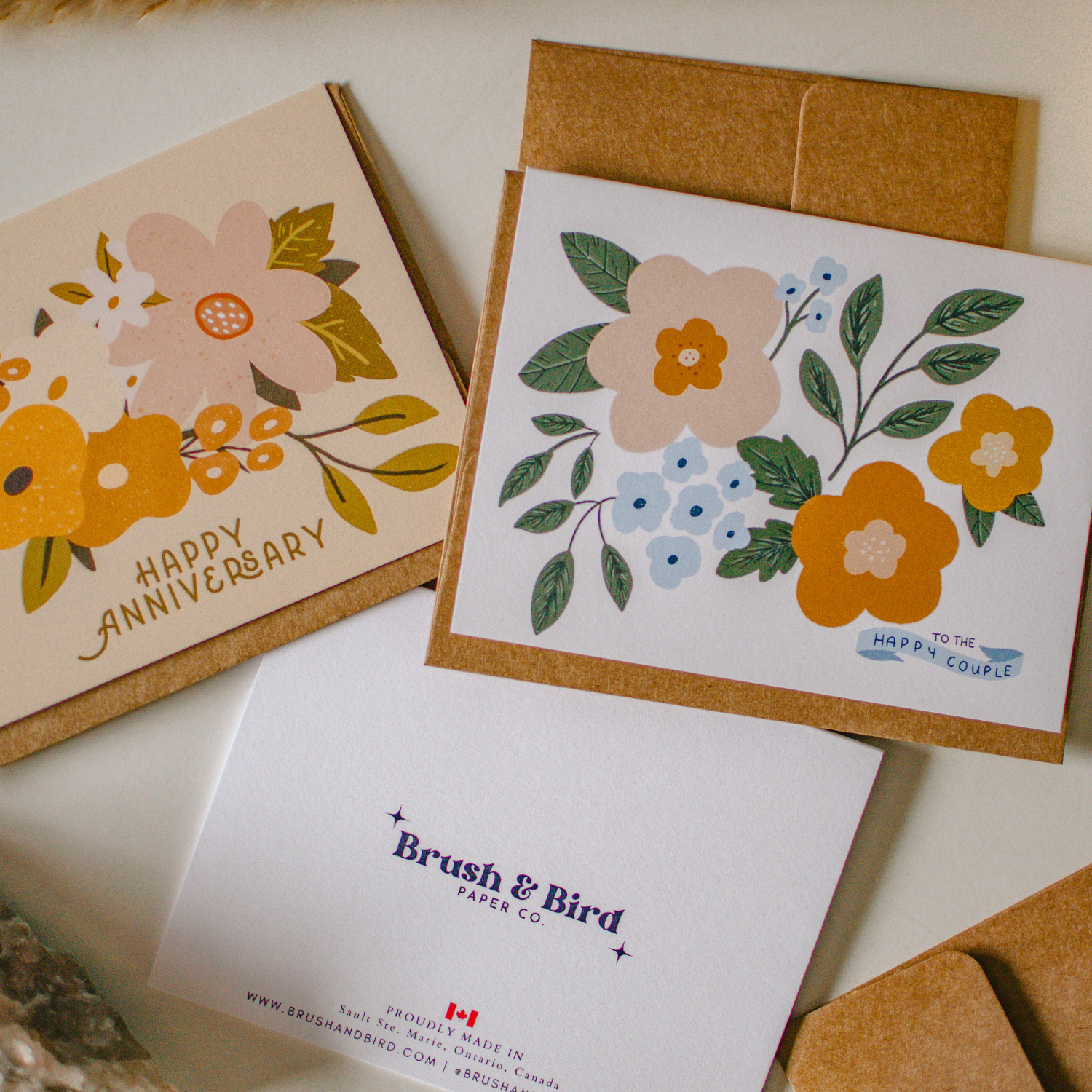Happy Anniversary Floral Greeting Card