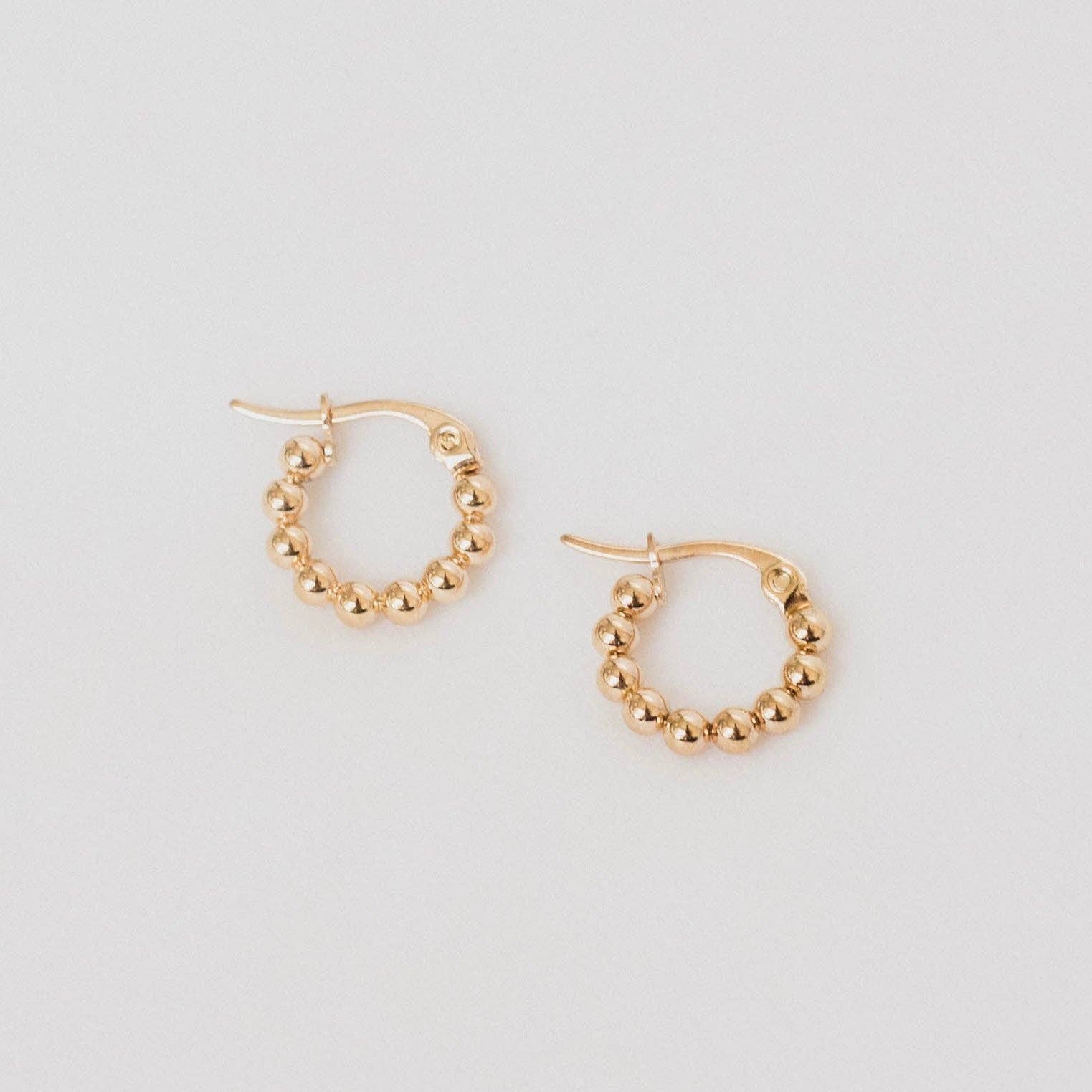 Petite Gold: Palermo Mini Hoops