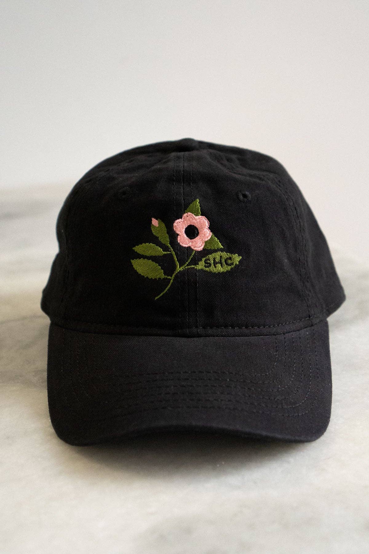 Stay Home Club: Bloom 1858 Dad Hat - Solid Black