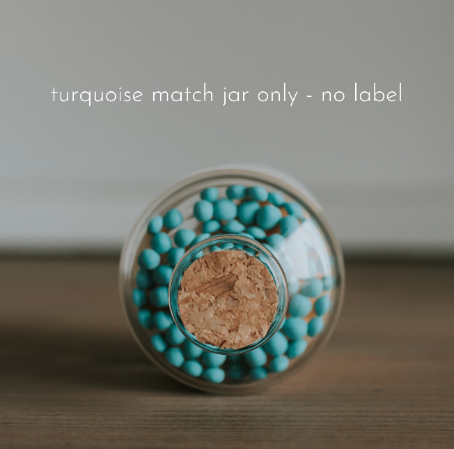 Apothecary Matches: Color Tip Jar Matchsticks: Unlabelled: Arctic Teal